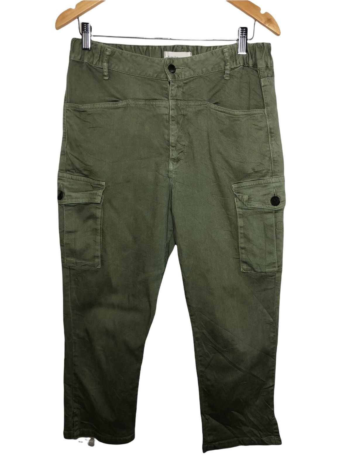 image of 1 Mile Plantation By Issey Miyake Cargo Stretch Pants in Green, Men's (Size 32)