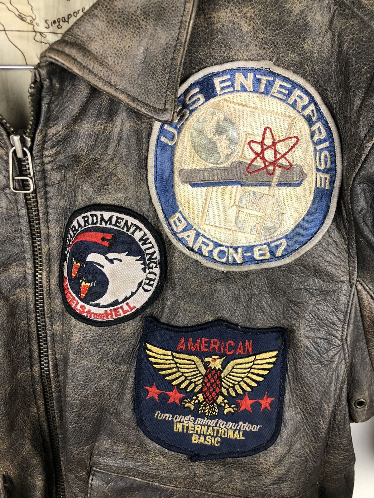Vintage Vintage 80s Flight Leather Jacket Size US M / EU 48-50 / 2 - 7 Thumbnail