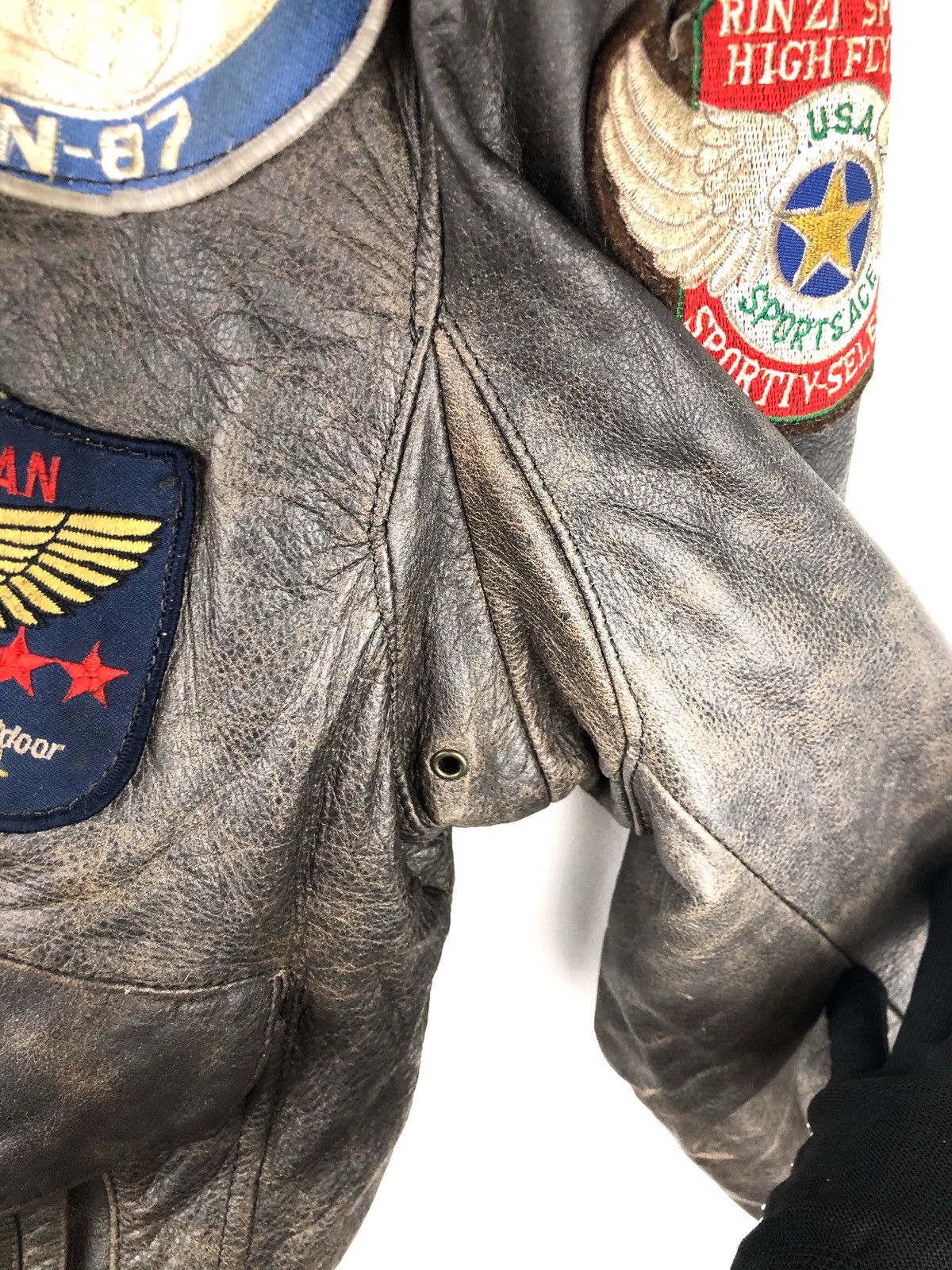 Vintage Vintage 80s Flight Leather Jacket Size US M / EU 48-50 / 2 - 6 Thumbnail