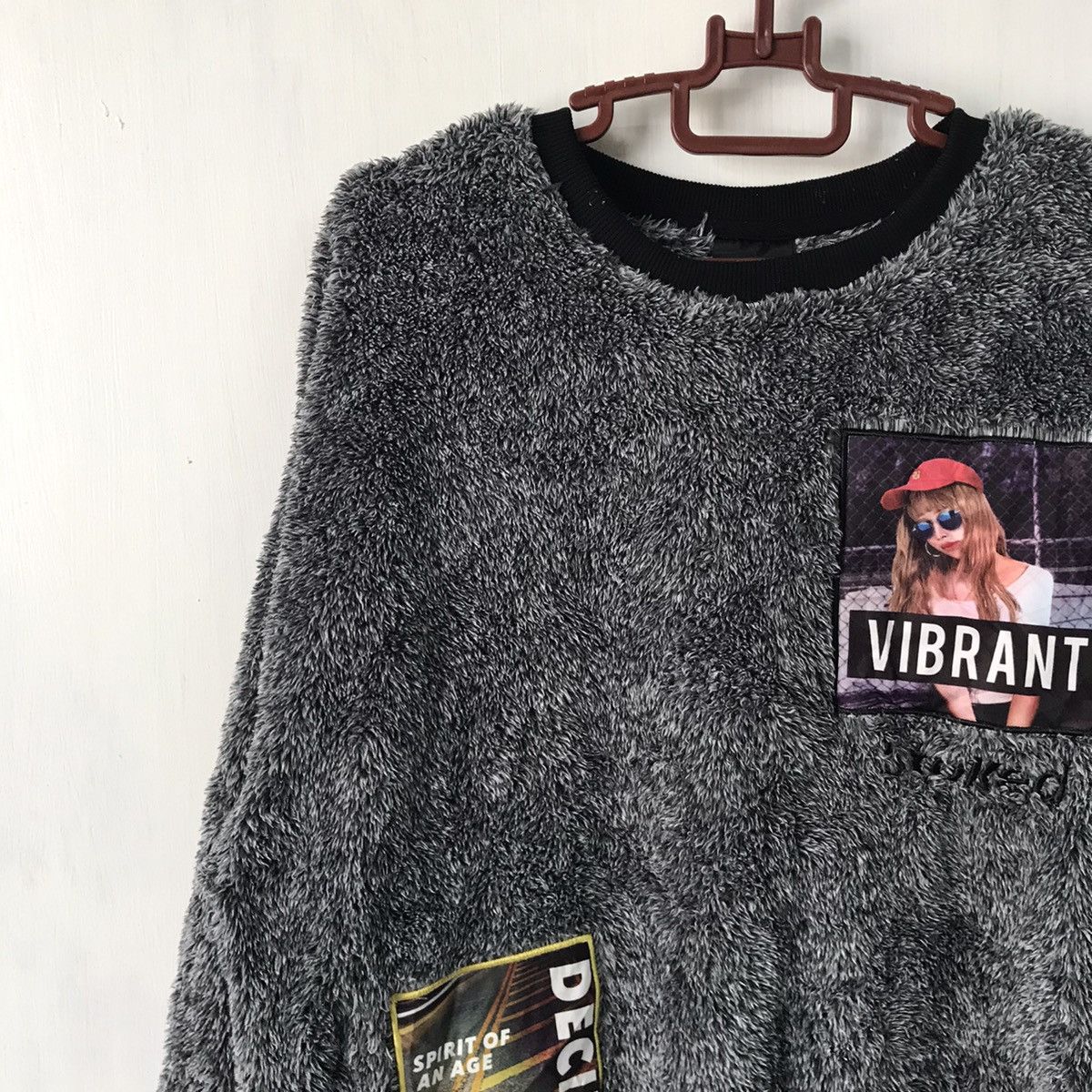 Japanese Brand 💥Steals💥Fleece Jumper/Sweatshirt With Patches Size US L / EU 52-54 / 3 - 3 Thumbnail