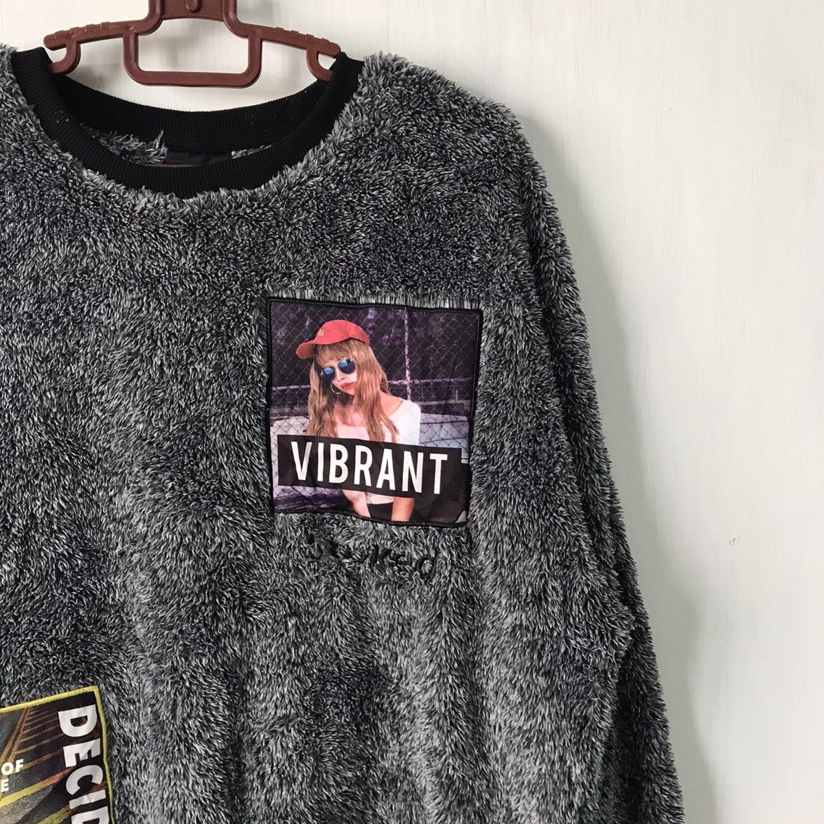 Japanese Brand 💥Steals💥Fleece Jumper/Sweatshirt With Patches Size US L / EU 52-54 / 3 - 4 Thumbnail