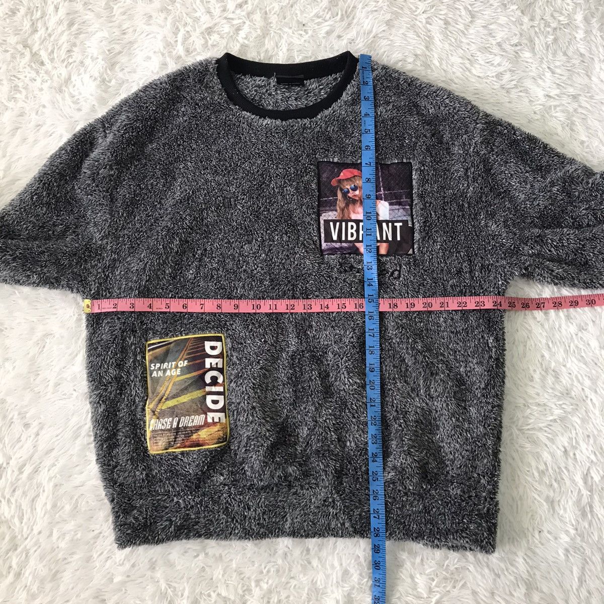 Japanese Brand 💥Steals💥Fleece Jumper/Sweatshirt With Patches Size US L / EU 52-54 / 3 - 18 Thumbnail