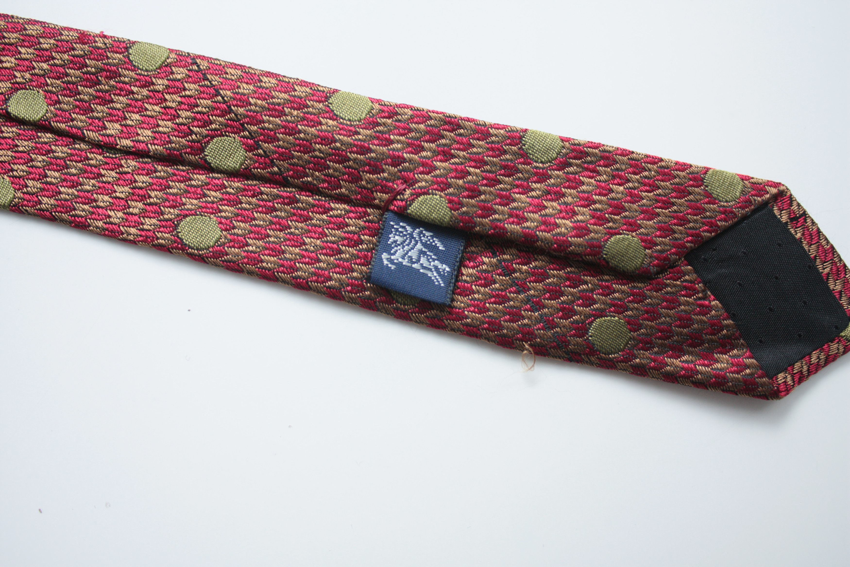 Burberry Burberry's Red Pure Silk Tie Made In Italy Vintage Size ONE SIZE - 4 Thumbnail