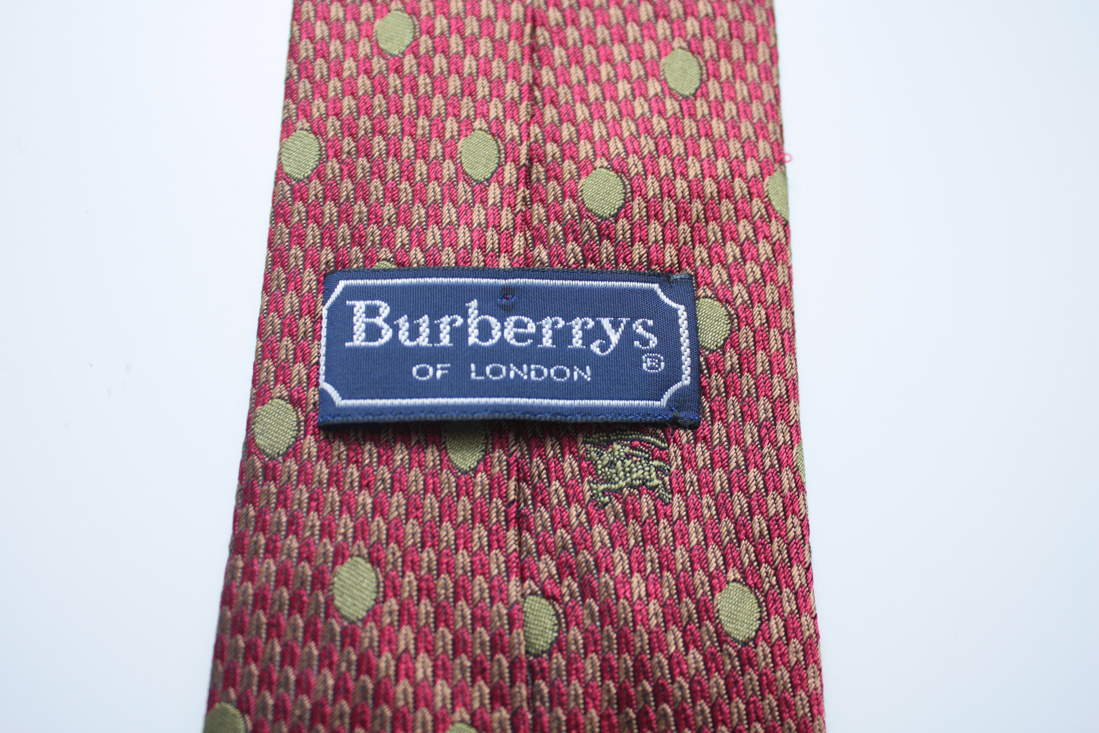 Burberry Burberry's Red Pure Silk Tie Made In Italy Vintage Size ONE SIZE - 3 Thumbnail