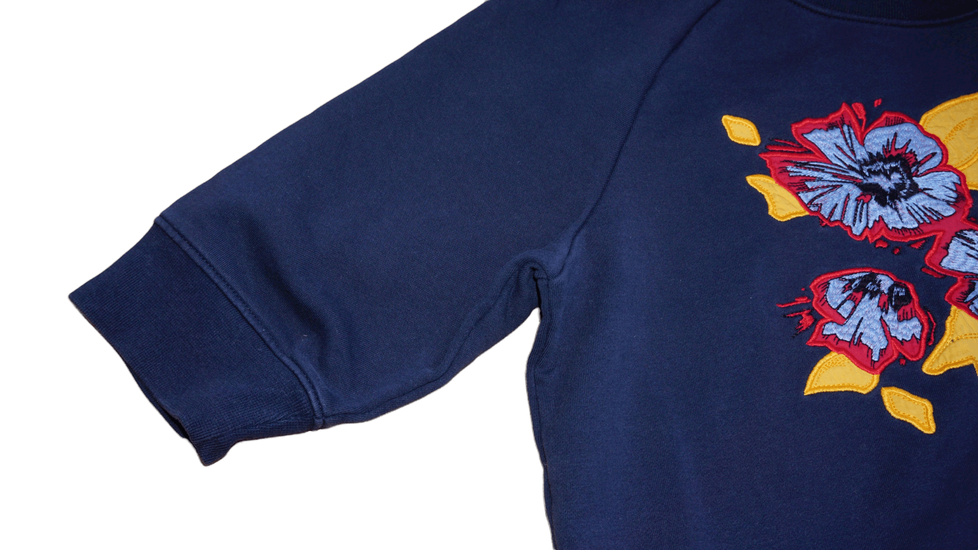 Jil Sander Jil Sander Navy Flowers Short Sleeve Sweatshirt Size US M / EU 48-50 / 2 - 3 Thumbnail