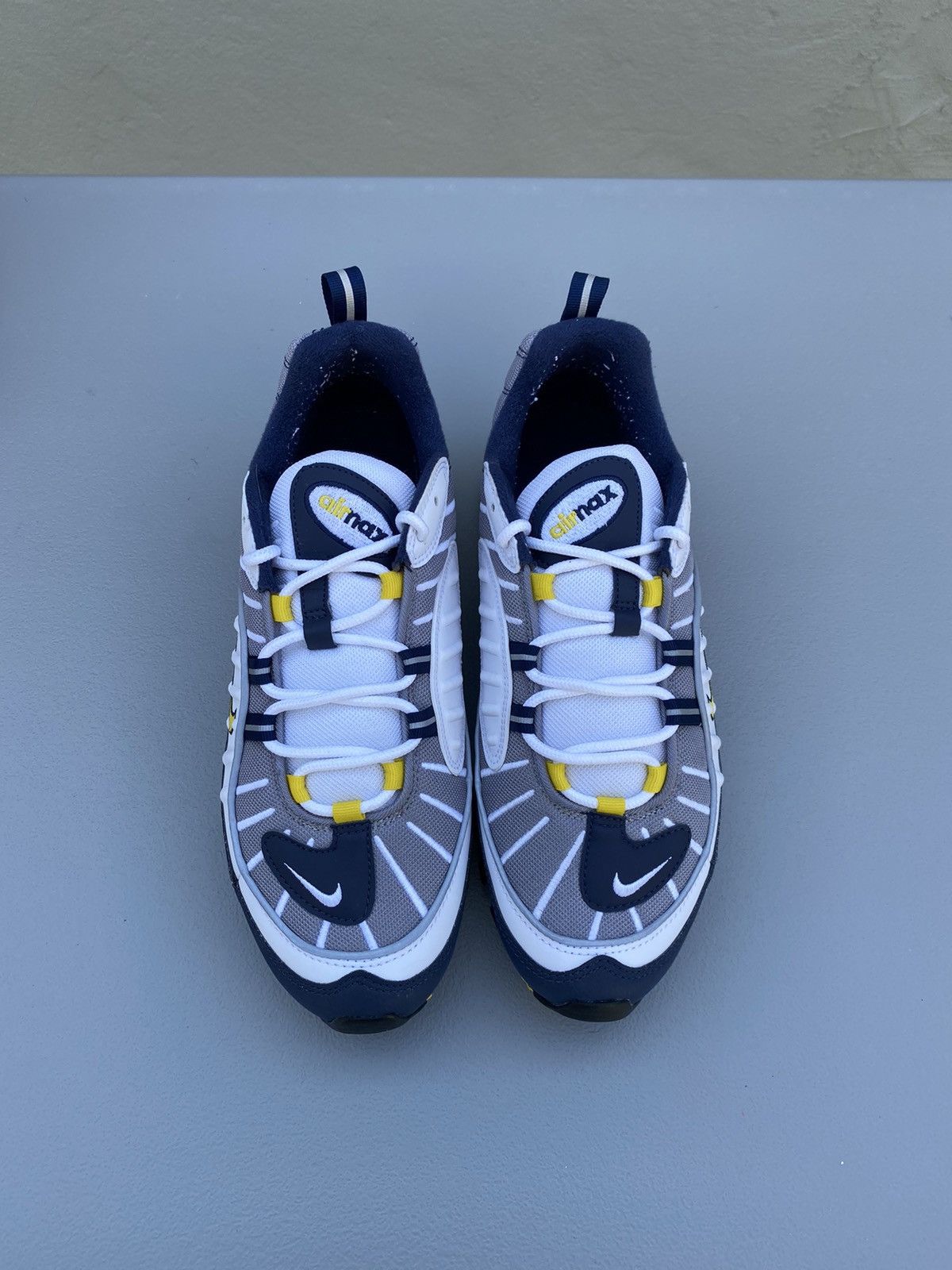image of Nike Air Max 98 “Tour Yellow” Shoes in White, Men's