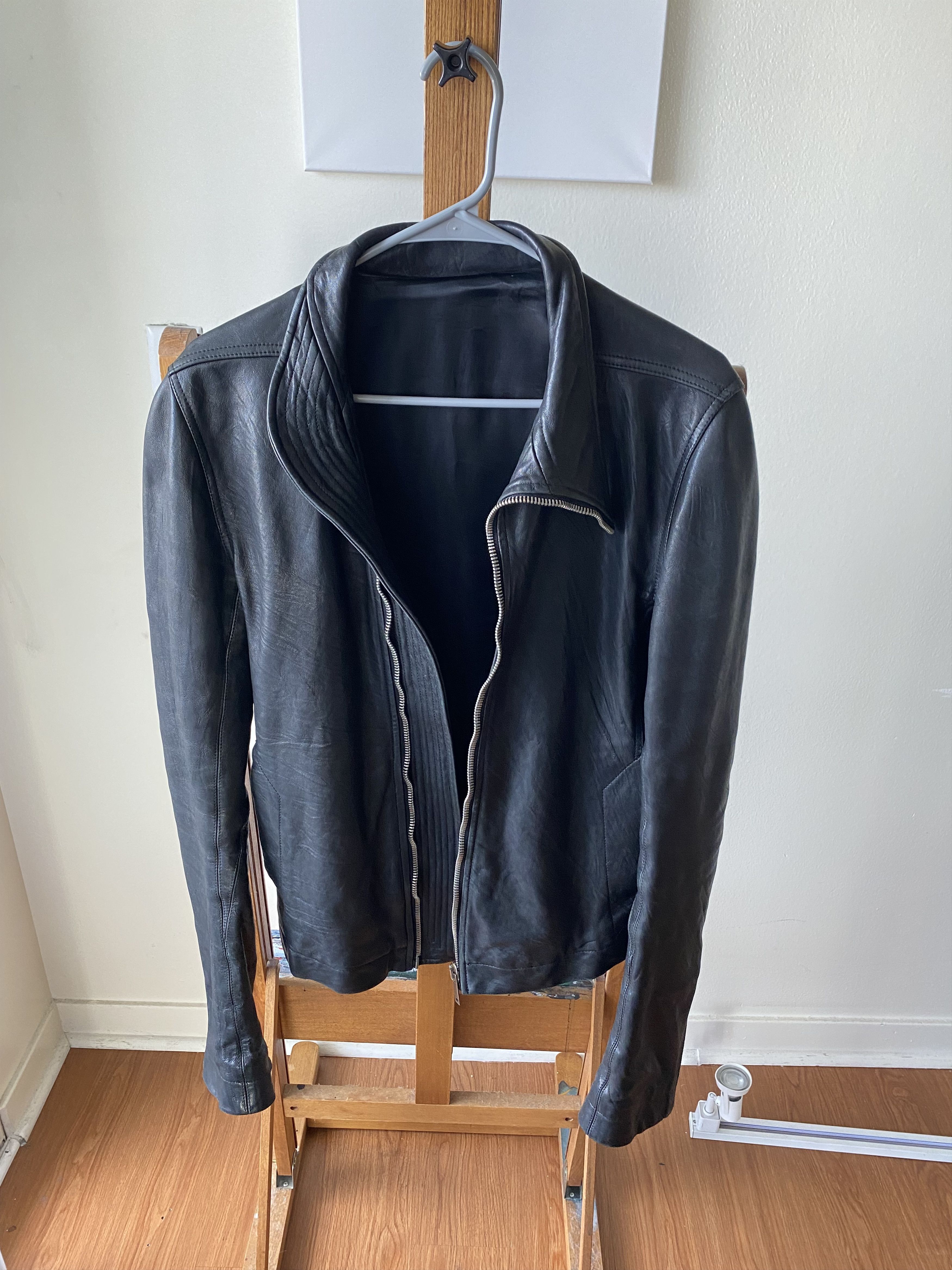 Rick Owens Mollino Leather Jacket with FIT PICS | Grailed