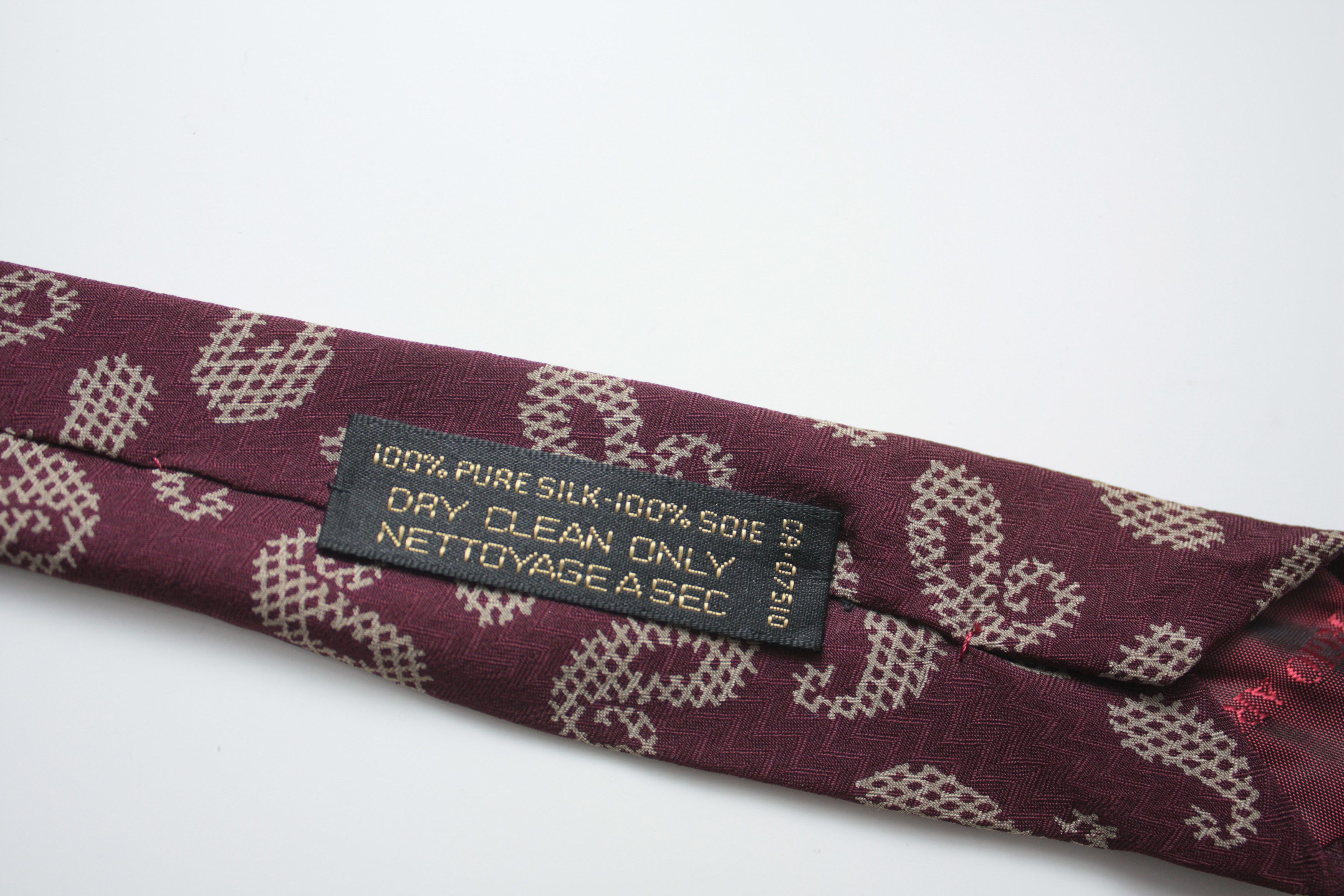 Armani Giorgio Armani Burgundy Silk Tie Made In Italy Size ONE SIZE - 5 Thumbnail