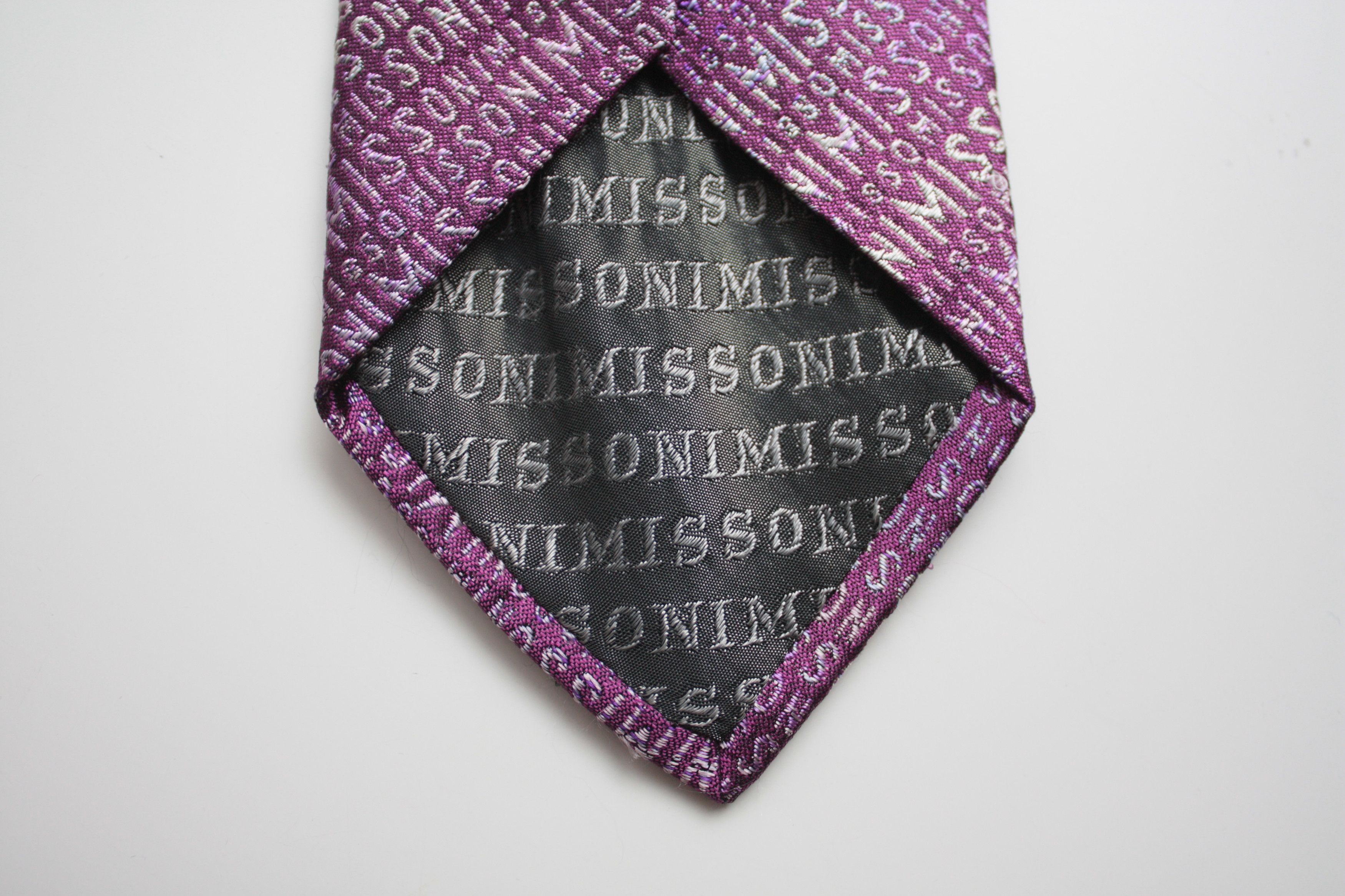 Missoni Missoni Silk Purple Tie Made In Italy Size ONE SIZE - 3 Thumbnail