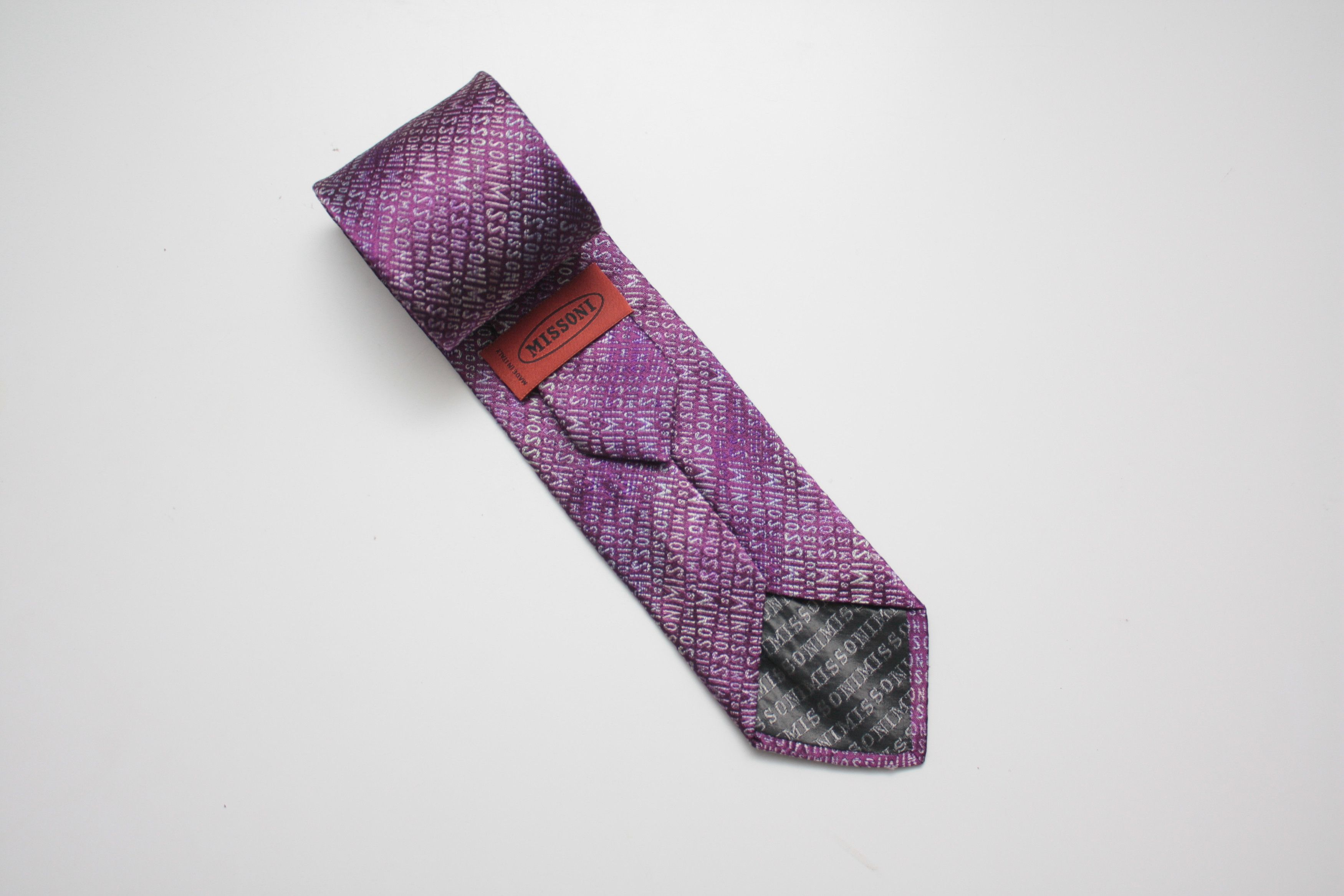 Missoni Missoni Silk Purple Tie Made In Italy Size ONE SIZE - 1 Thumbnail