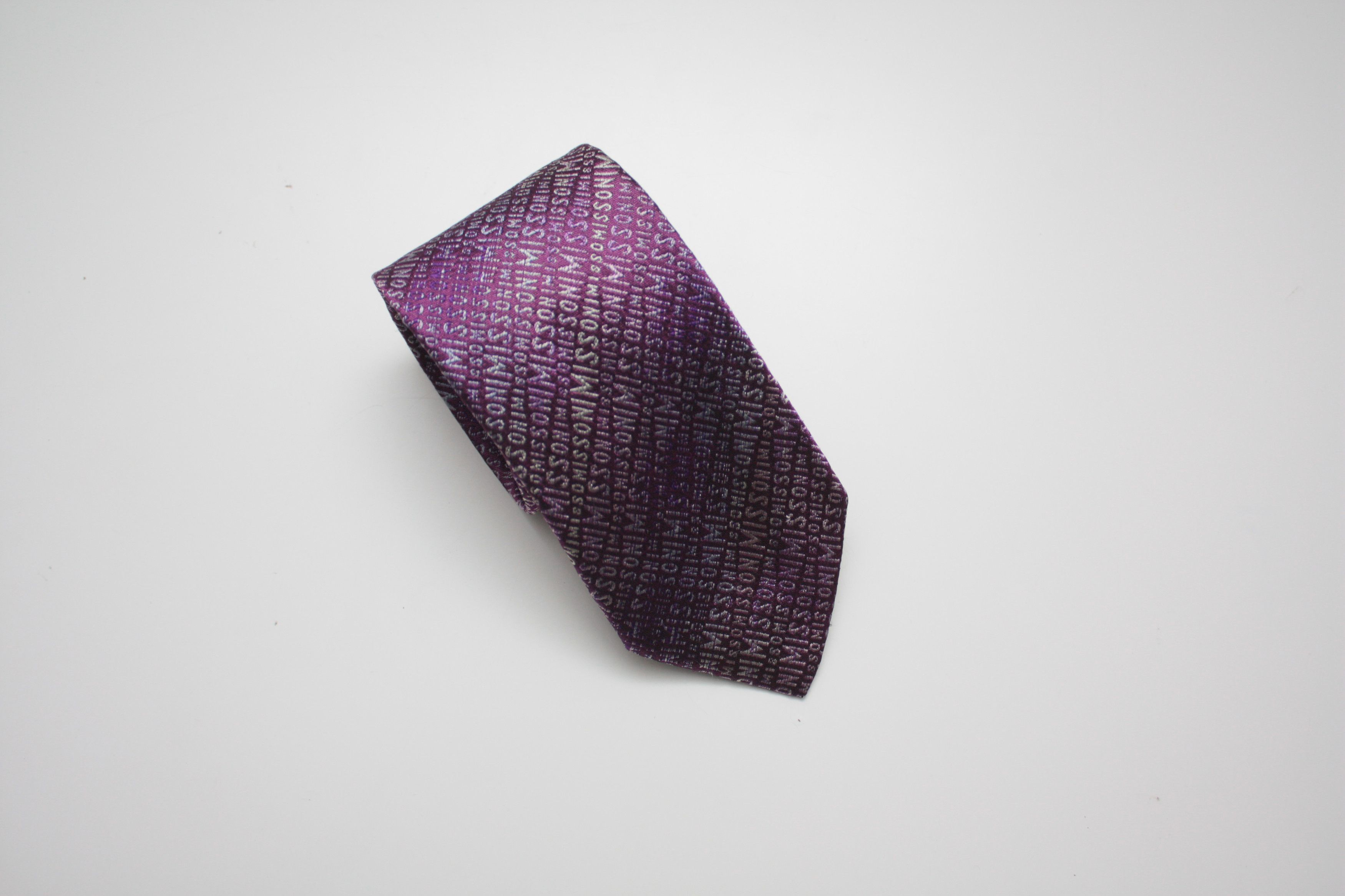 Missoni Missoni Silk Purple Tie Made In Italy Size ONE SIZE - 2 Thumbnail