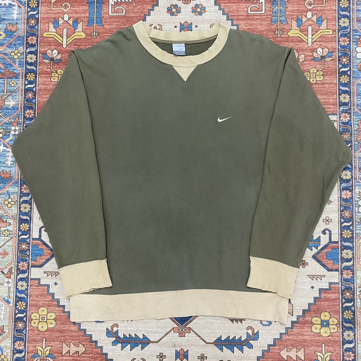 Nike × Vintage Vintage Nike Mini Swoosh Sweatshirt Size US XL / EU 56 / 4 - 1 Thumbnail