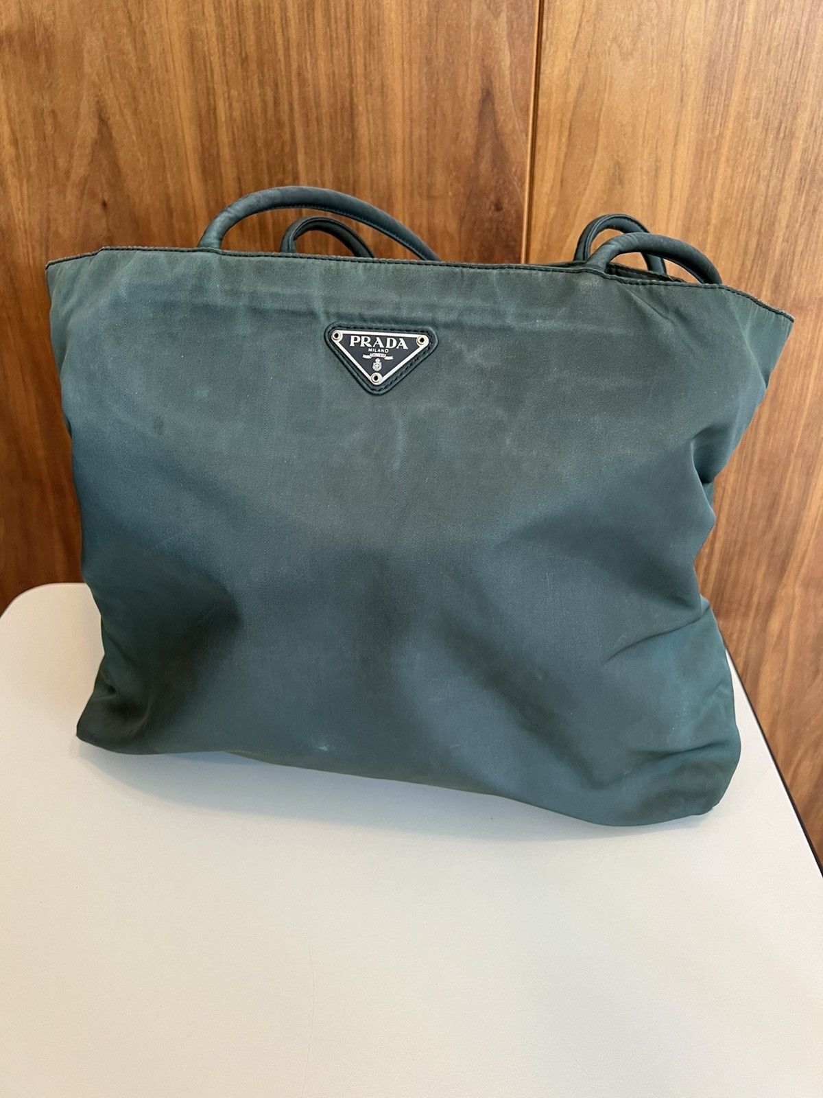 Prada Prada Tote Bag Shoulder bag Nylon Army Green | Grailed