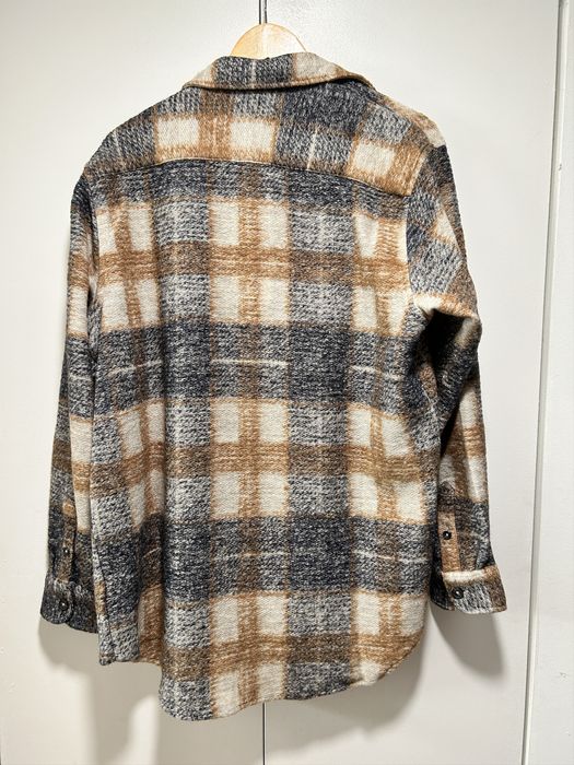 Stussy Plaid knit shirt button - brown | Grailed