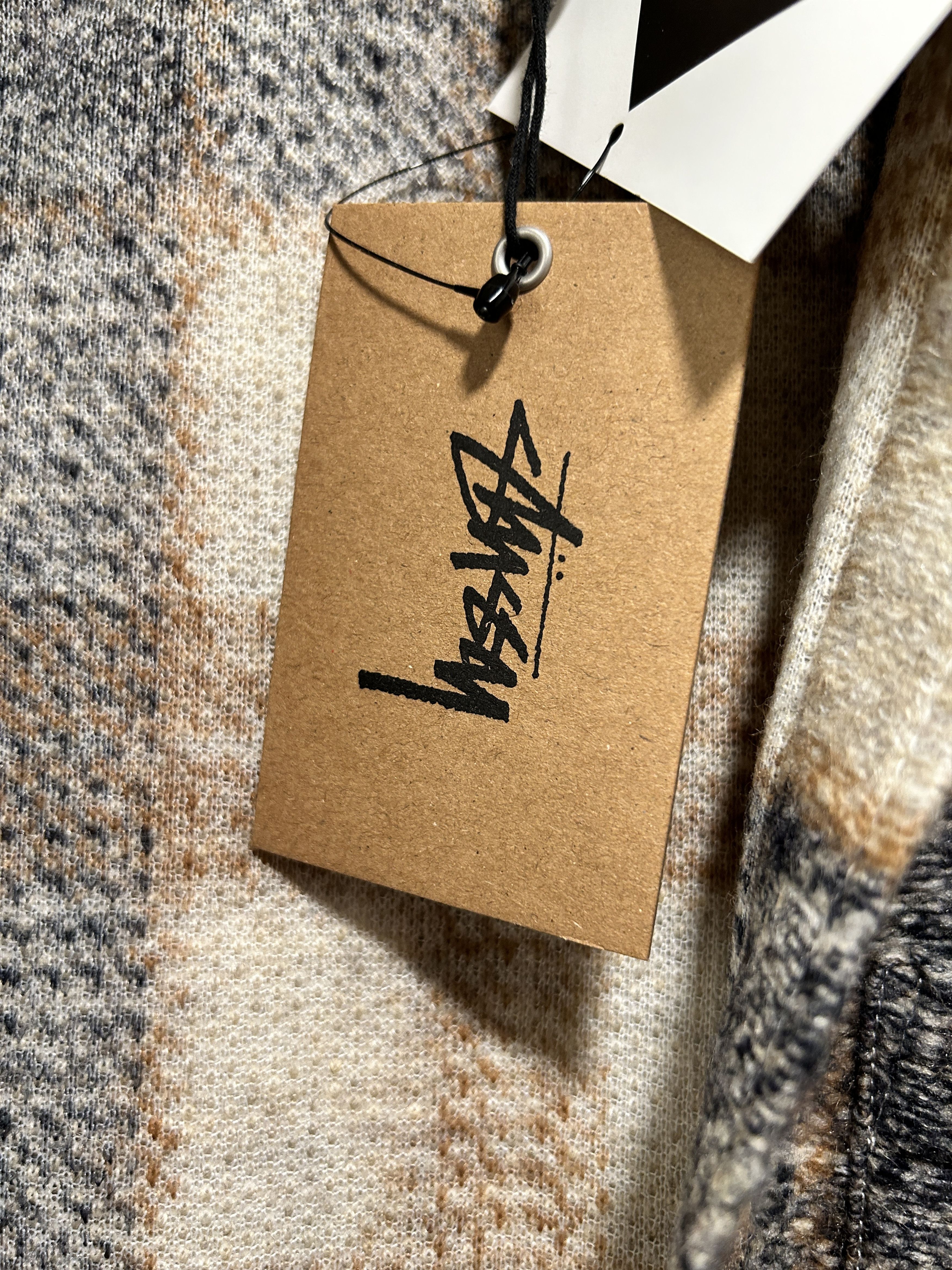 Stussy Plaid knit shirt button - brown Size US M / EU 48-50 / 2 - 4 Thumbnail