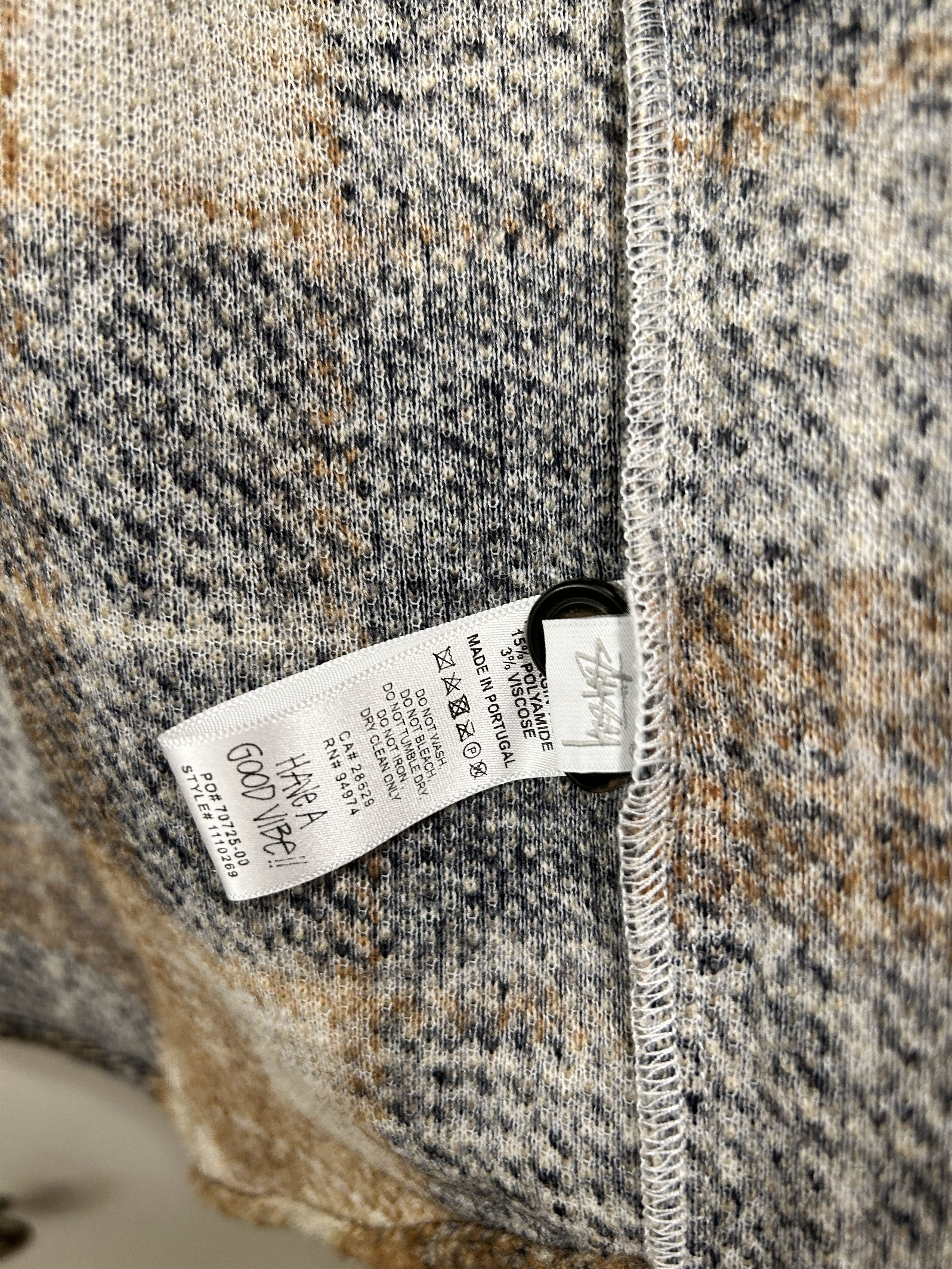 Stussy Plaid knit shirt button - brown Size US M / EU 48-50 / 2 - 7 Thumbnail