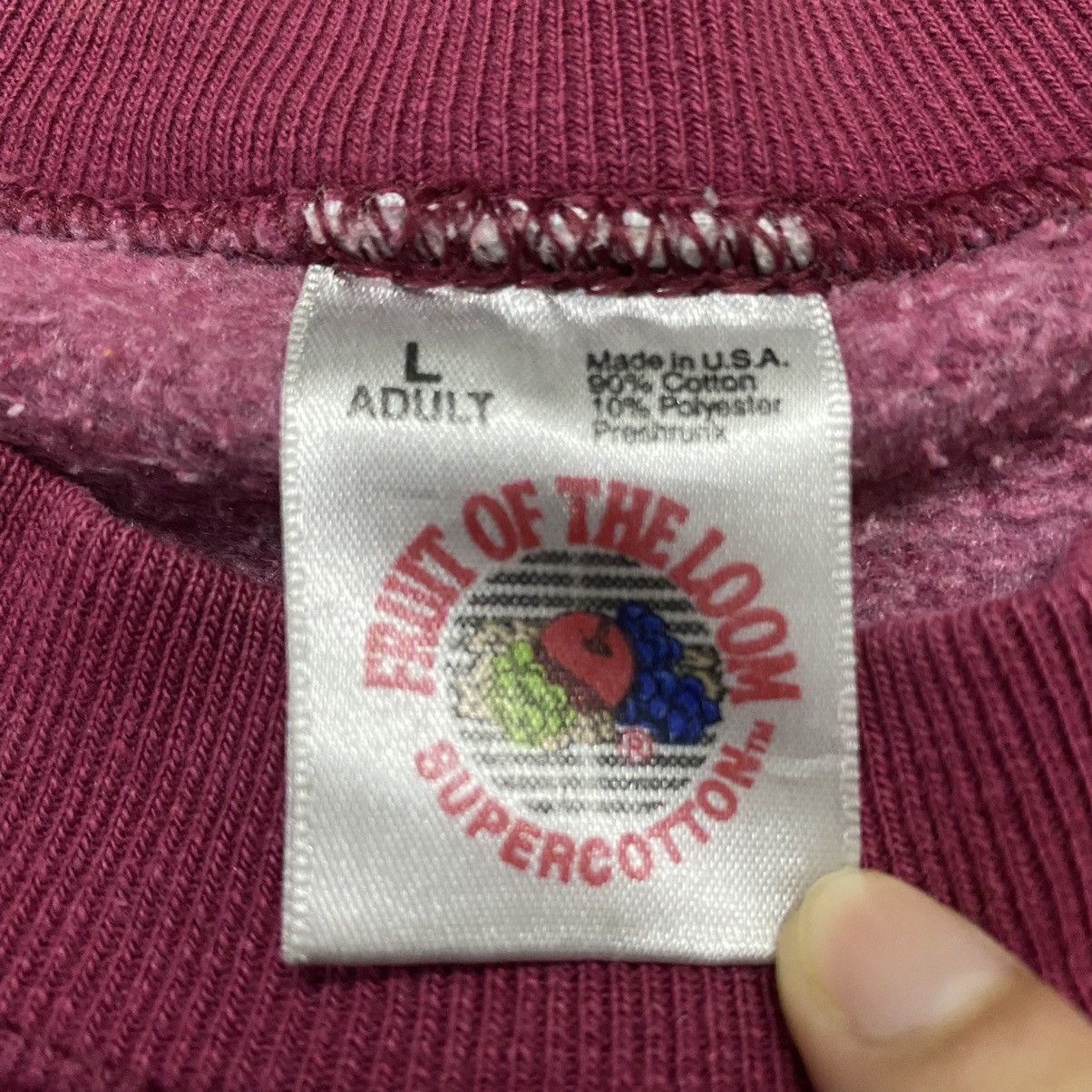Fruit Of The Loom × Vintage Vintage Toronto Canada Embroidery Logo Sweatshirt Size US L / EU 52-54 / 3 - 7 Thumbnail