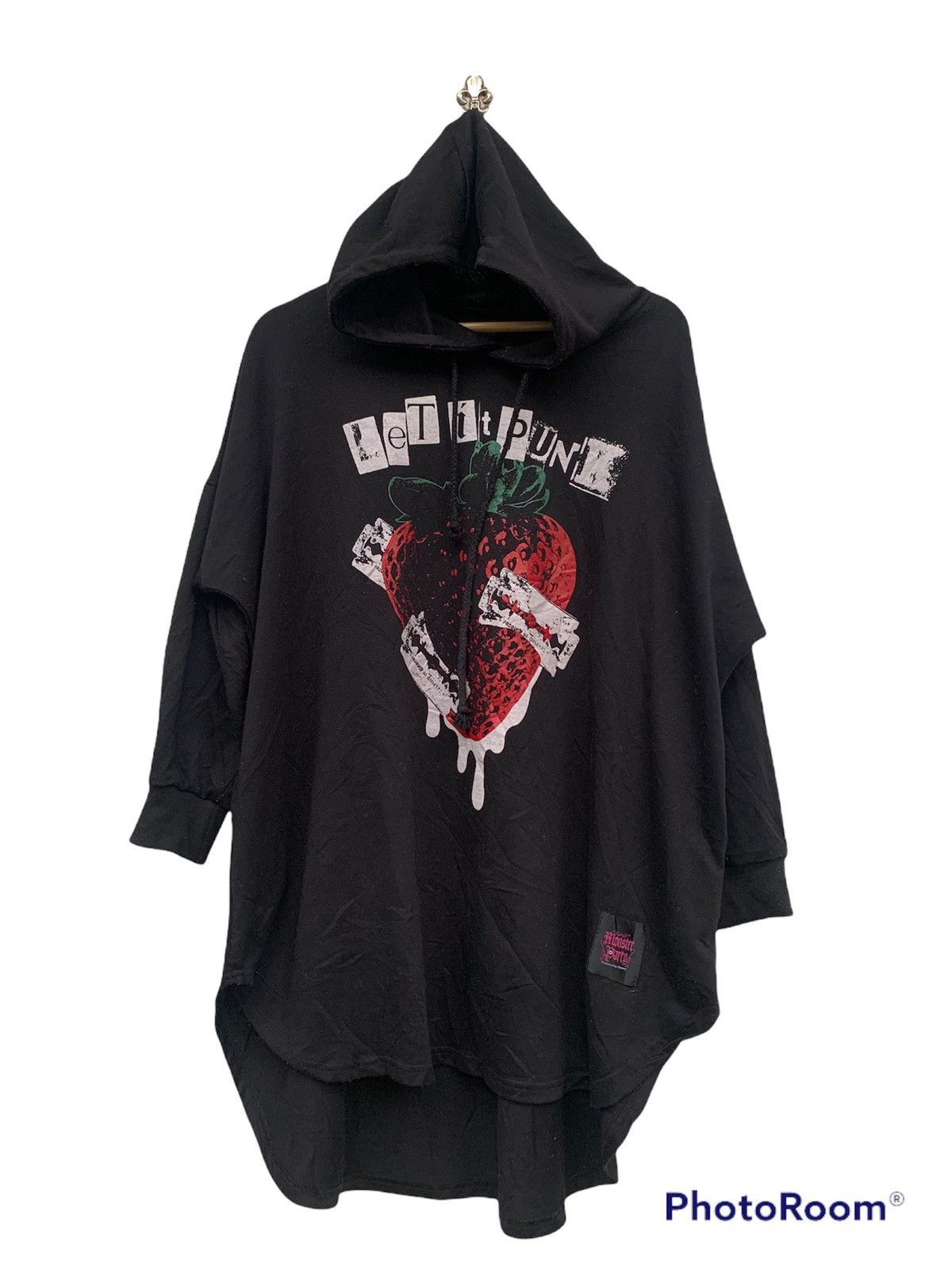 Japanese Brand MONSTER PARTY LET IT PUNK OVERSIZED 3Q HOODIES Size US M / EU 48-50 / 2 - 1 Thumbnail