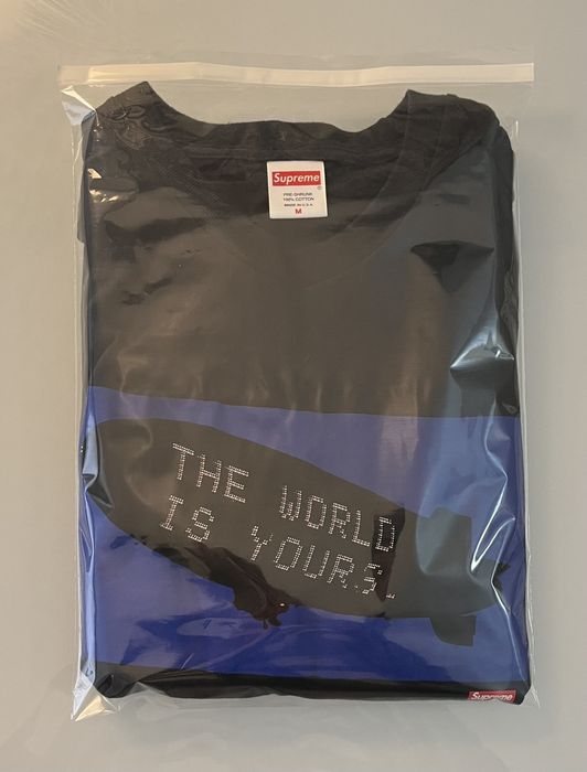 Supreme Supreme Scarface Blimp Tee Black The World Is Yours Size M