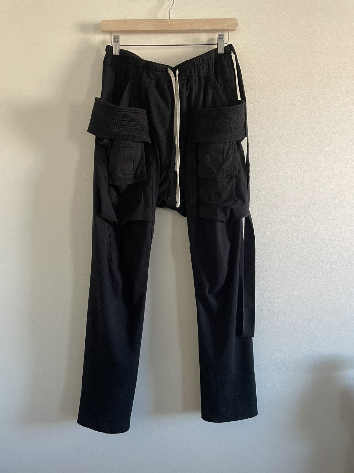 image of Rick Owens Drkshdw Rick Owens Creatch Cargos in Black, Men's (Size 31)