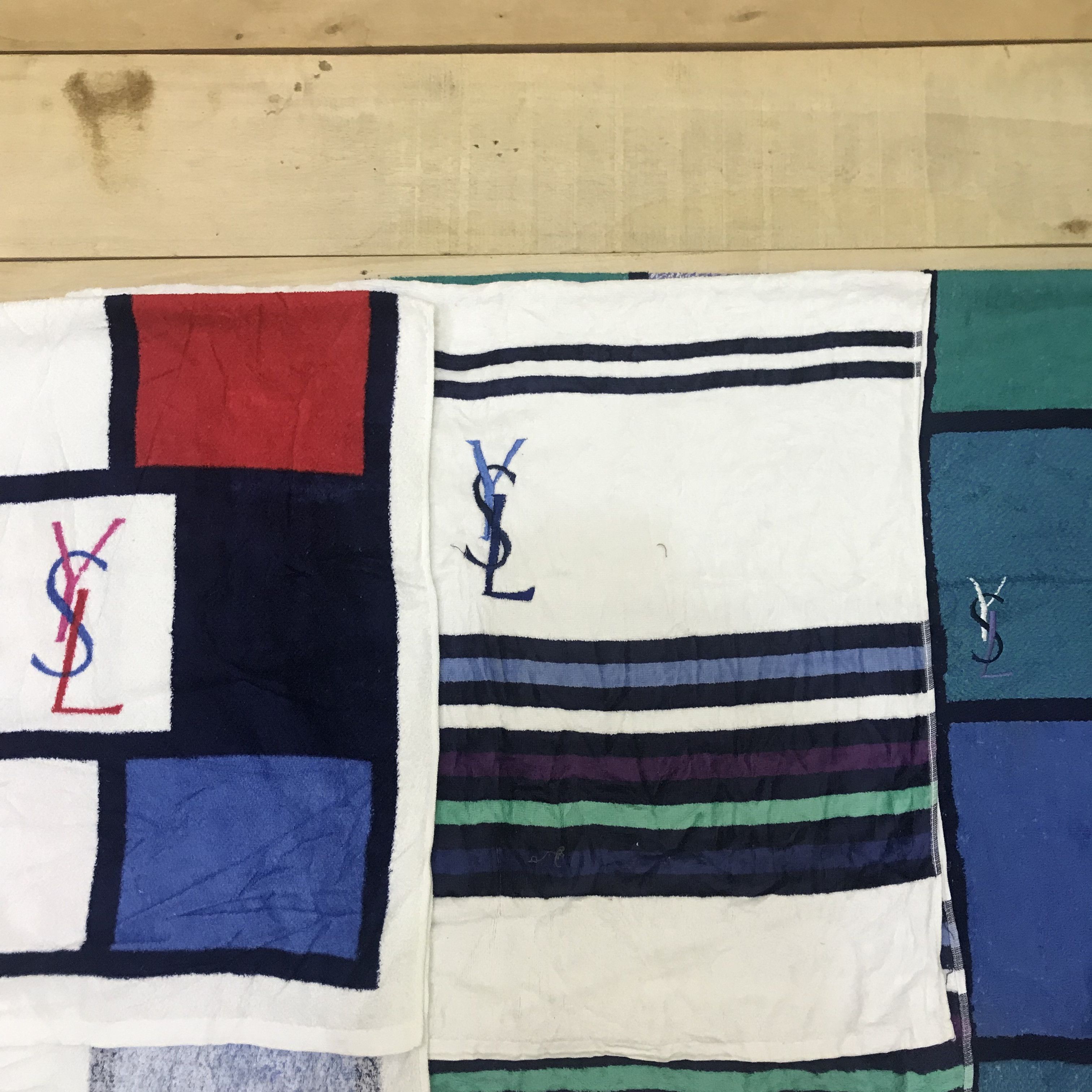 Vintage × Yves Saint Laurent W39 LOT 3 YSL BATH TOWEL RARE DESIGN Size ONE SIZE - 2 Thumbnail
