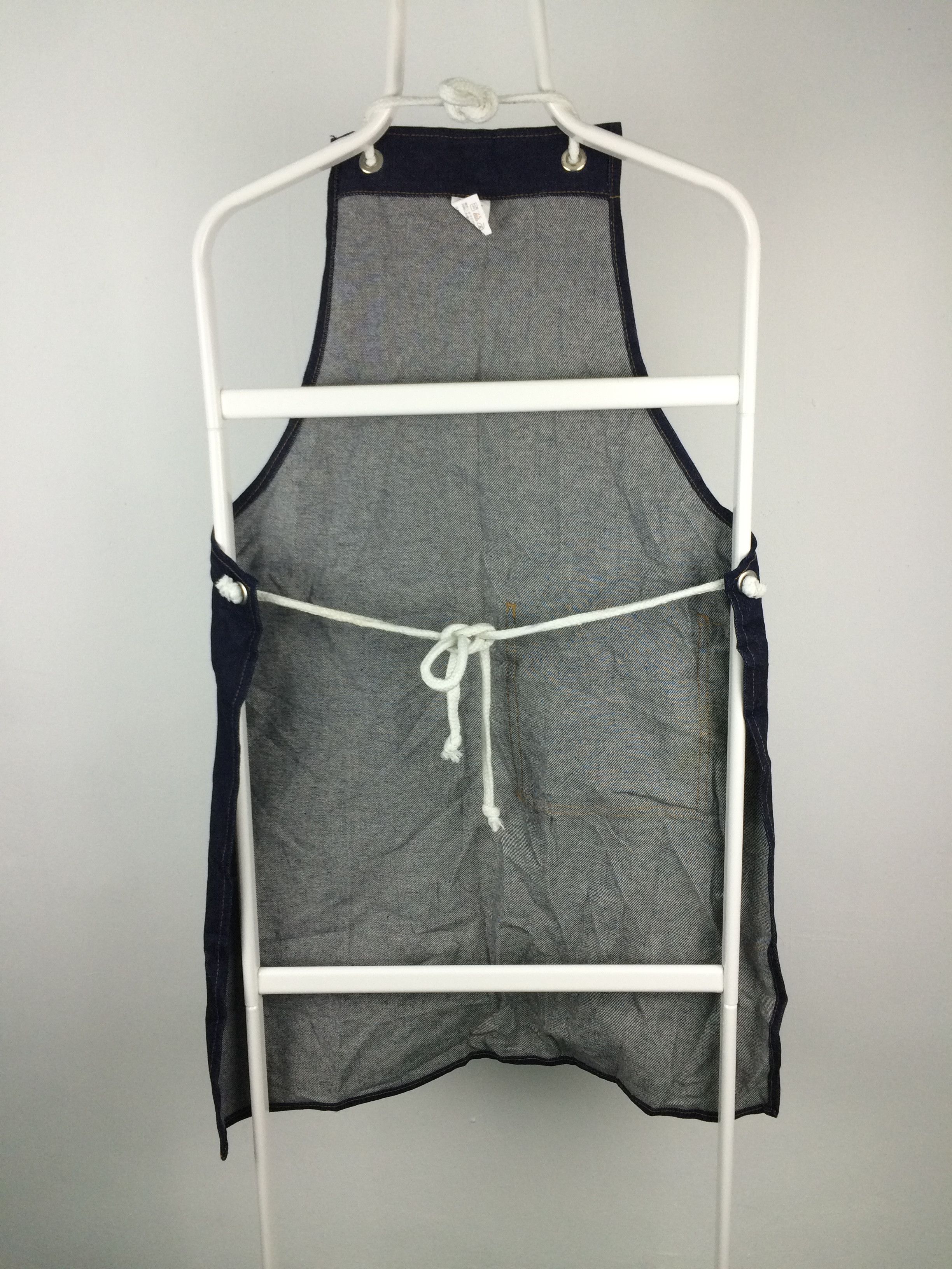 Japanese Brand W5 BRIDGESTONE WORKSHOP WORKWEAR DENIM APRON Size ONE SIZE - 3 Thumbnail