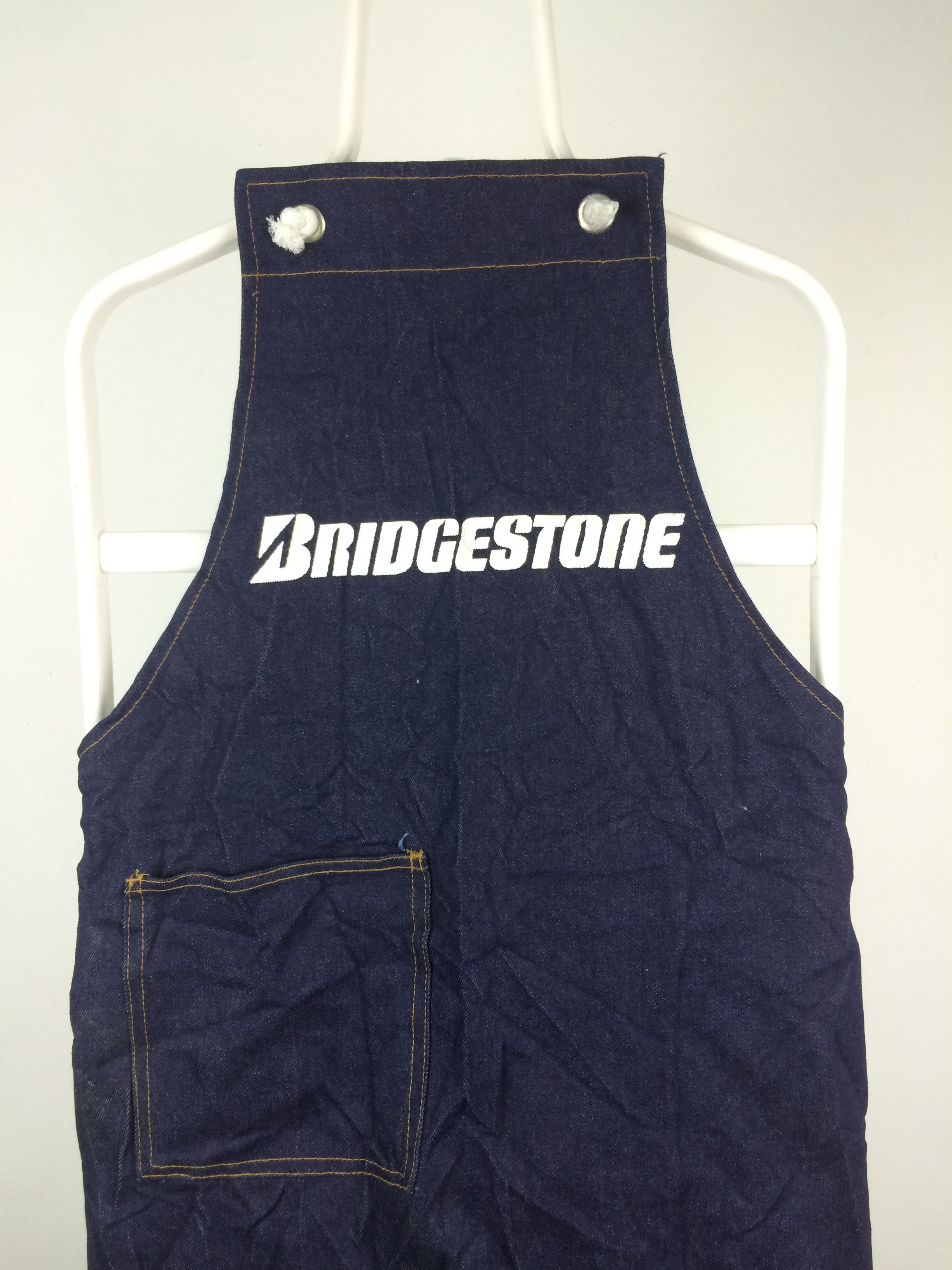 Japanese Brand W5 BRIDGESTONE WORKSHOP WORKWEAR DENIM APRON Size ONE SIZE - 2 Thumbnail