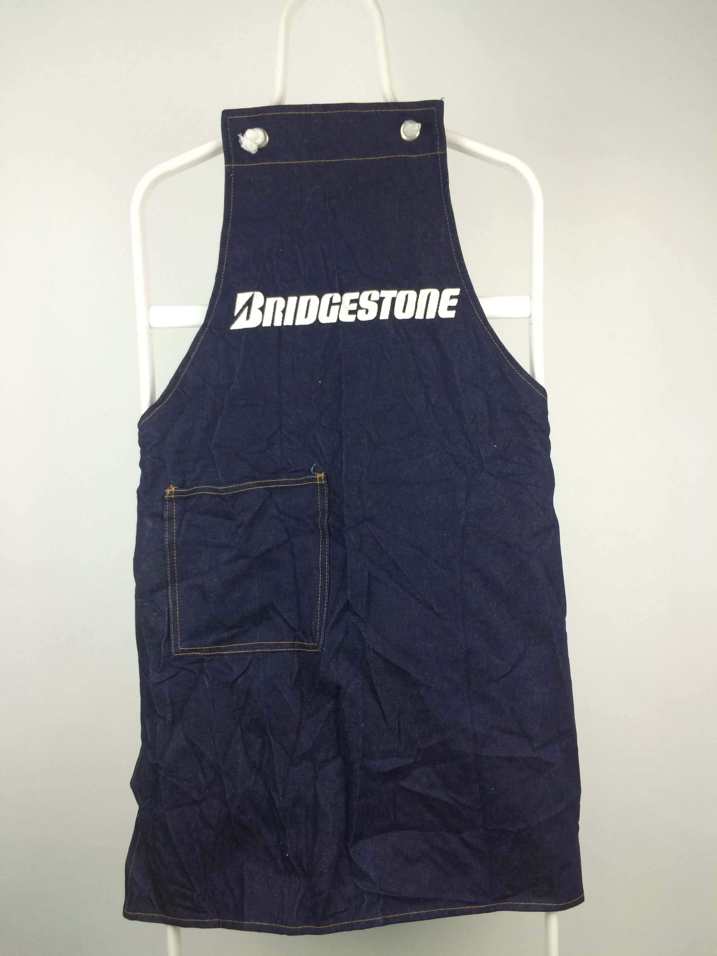 Japanese Brand W5 BRIDGESTONE WORKSHOP WORKWEAR DENIM APRON Size ONE SIZE - 1 Thumbnail