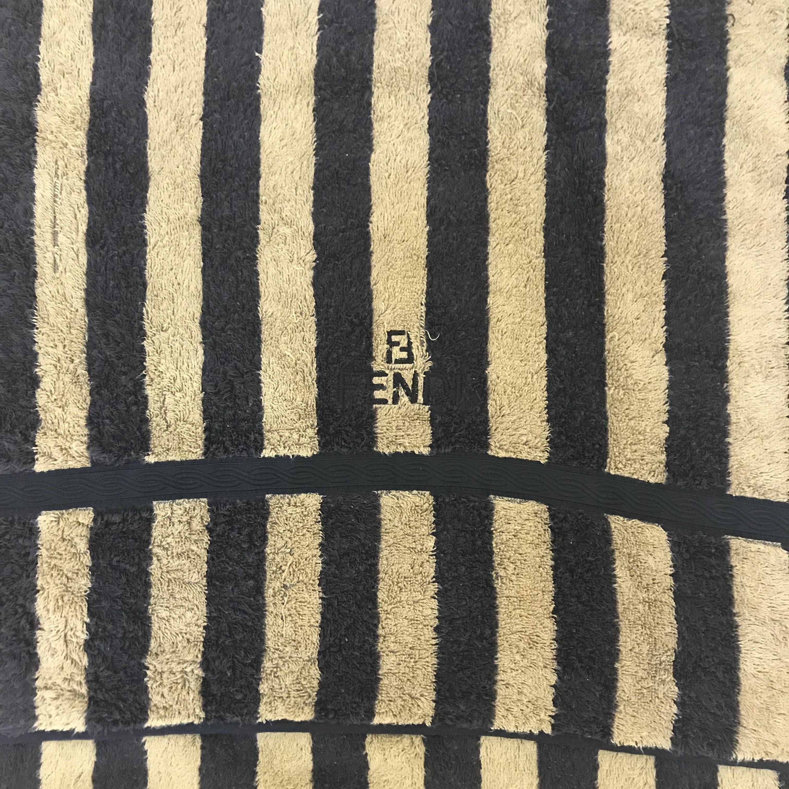 Fendi W35 FENDI TELERIA STRIPED BATH TOWEL Size ONE SIZE - 2 Thumbnail