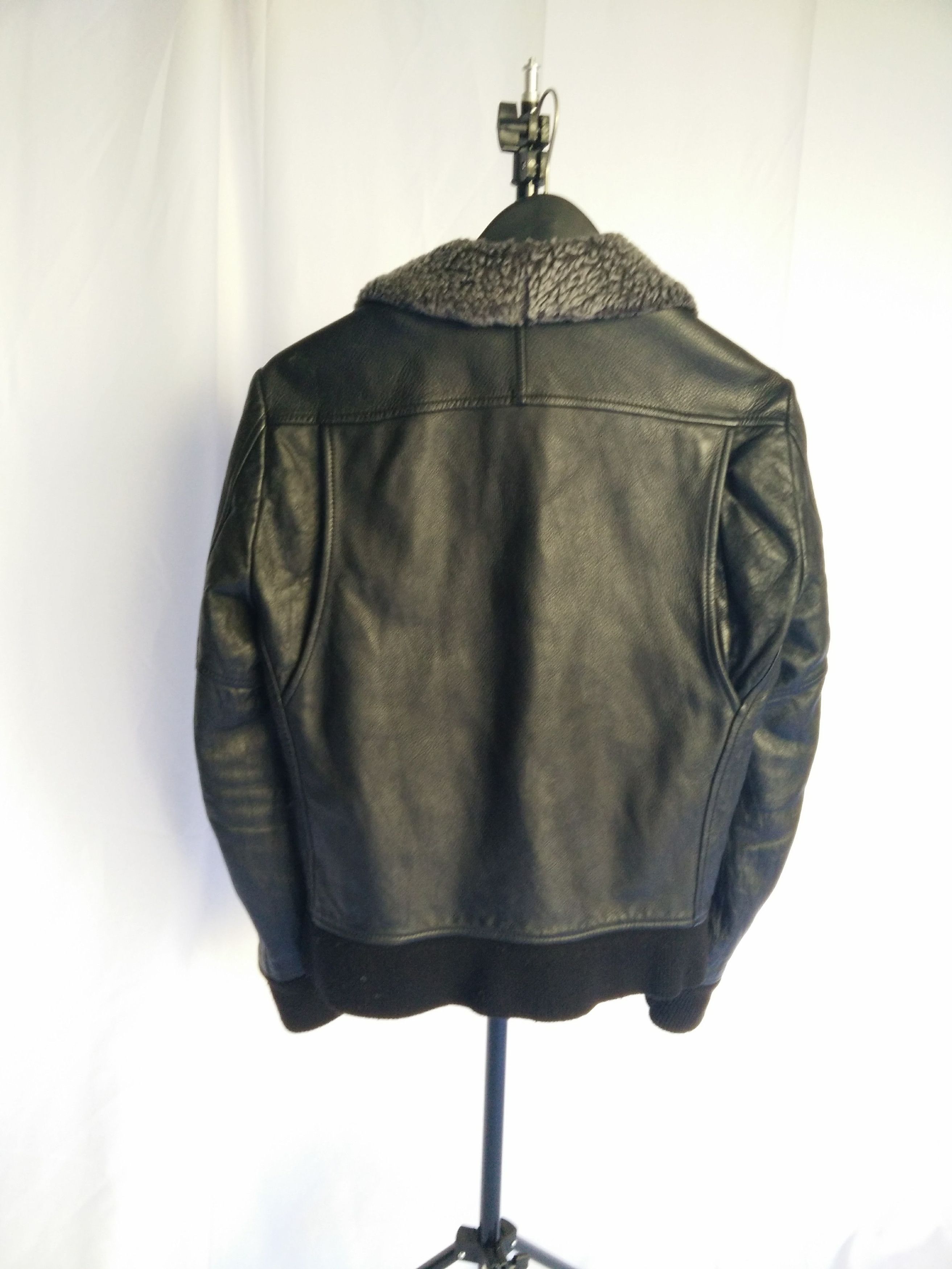 The Viridi-anne Silk-Lined Leather Bomber with Shearling Size US S / EU 44-46 / 1 - 4 Thumbnail