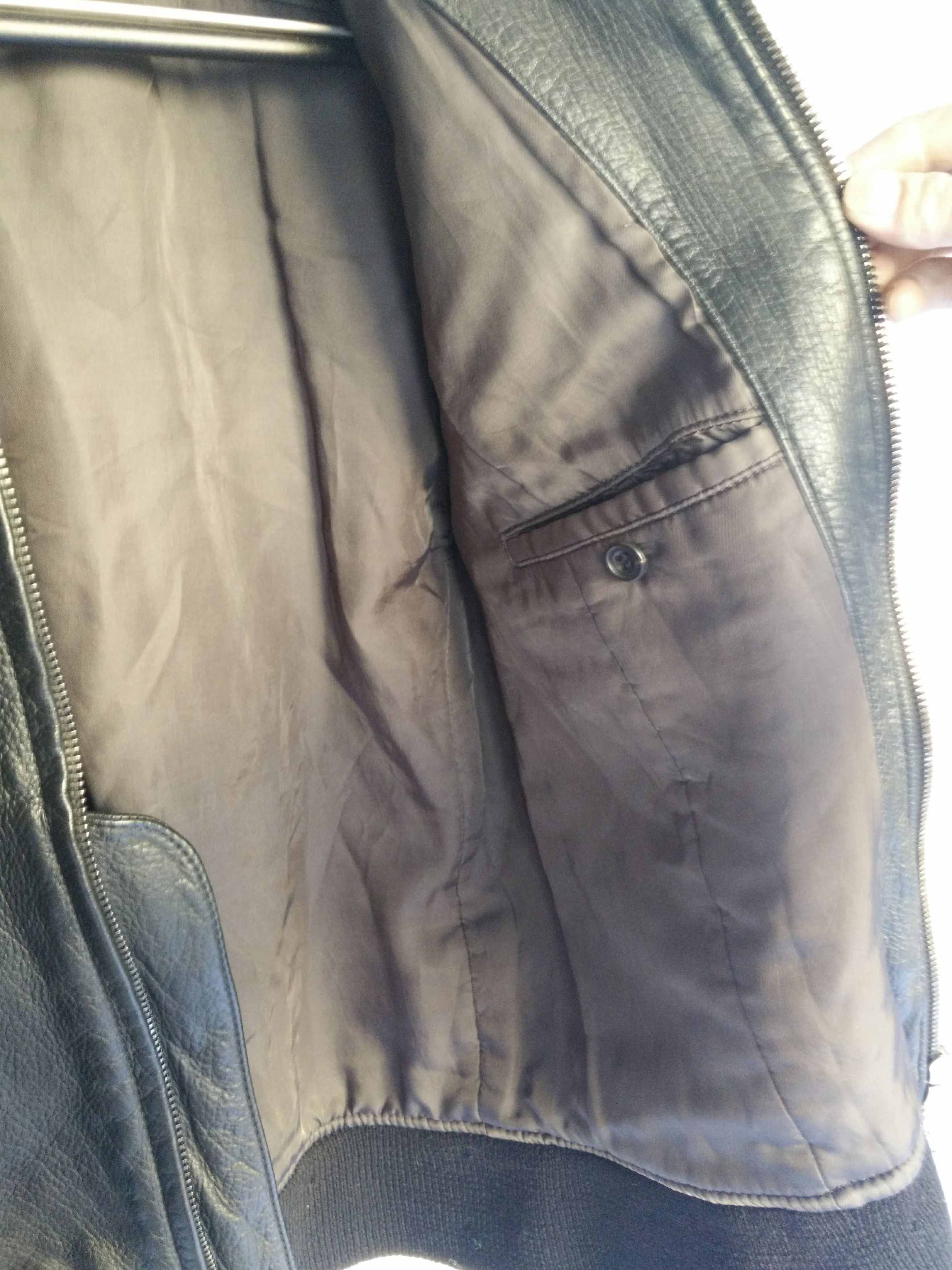 The Viridi-anne Silk-Lined Leather Bomber with Shearling Size US S / EU 44-46 / 1 - 8 Thumbnail