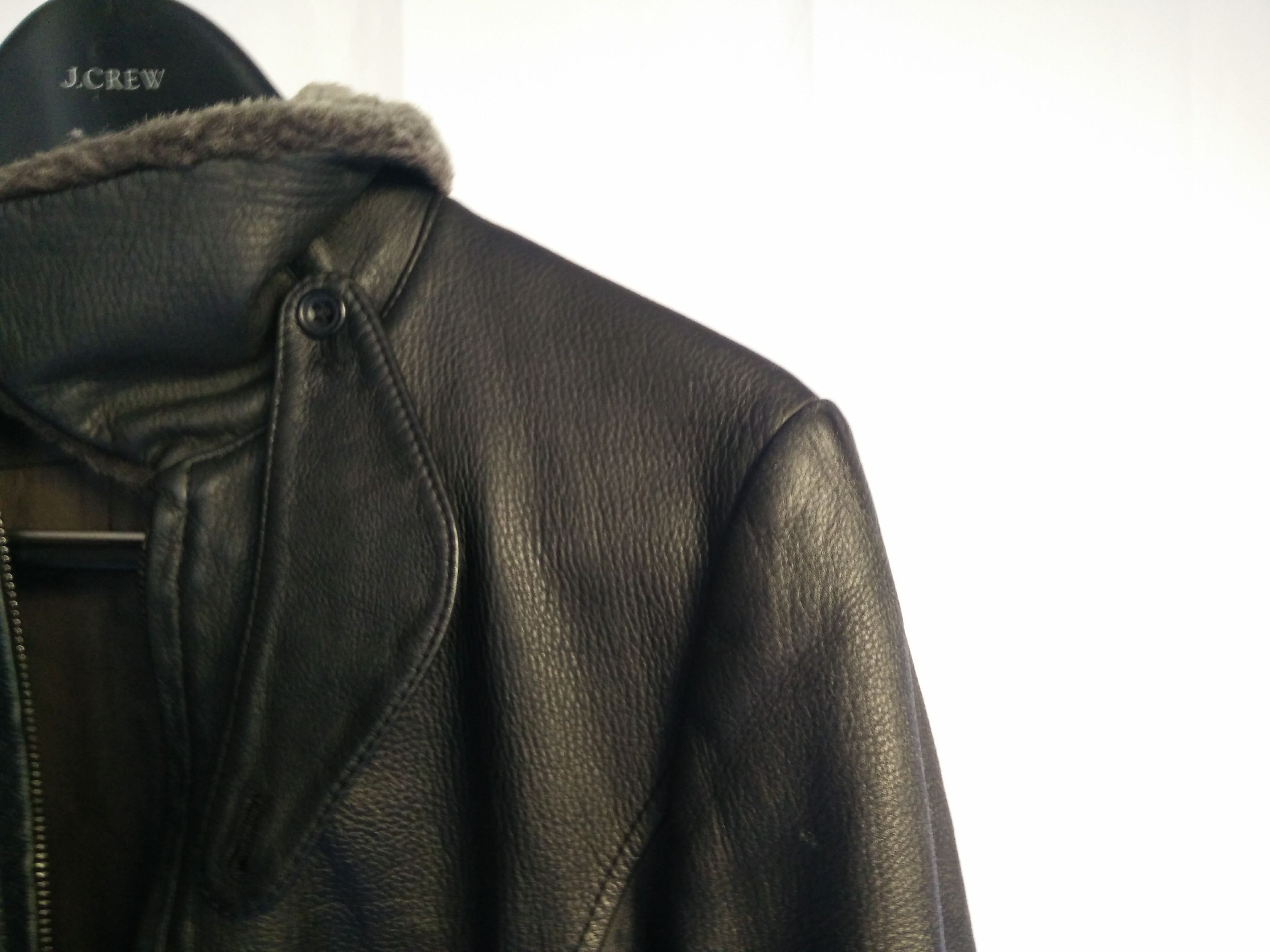 The Viridi-anne Silk-Lined Leather Bomber with Shearling Size US S / EU 44-46 / 1 - 3 Thumbnail