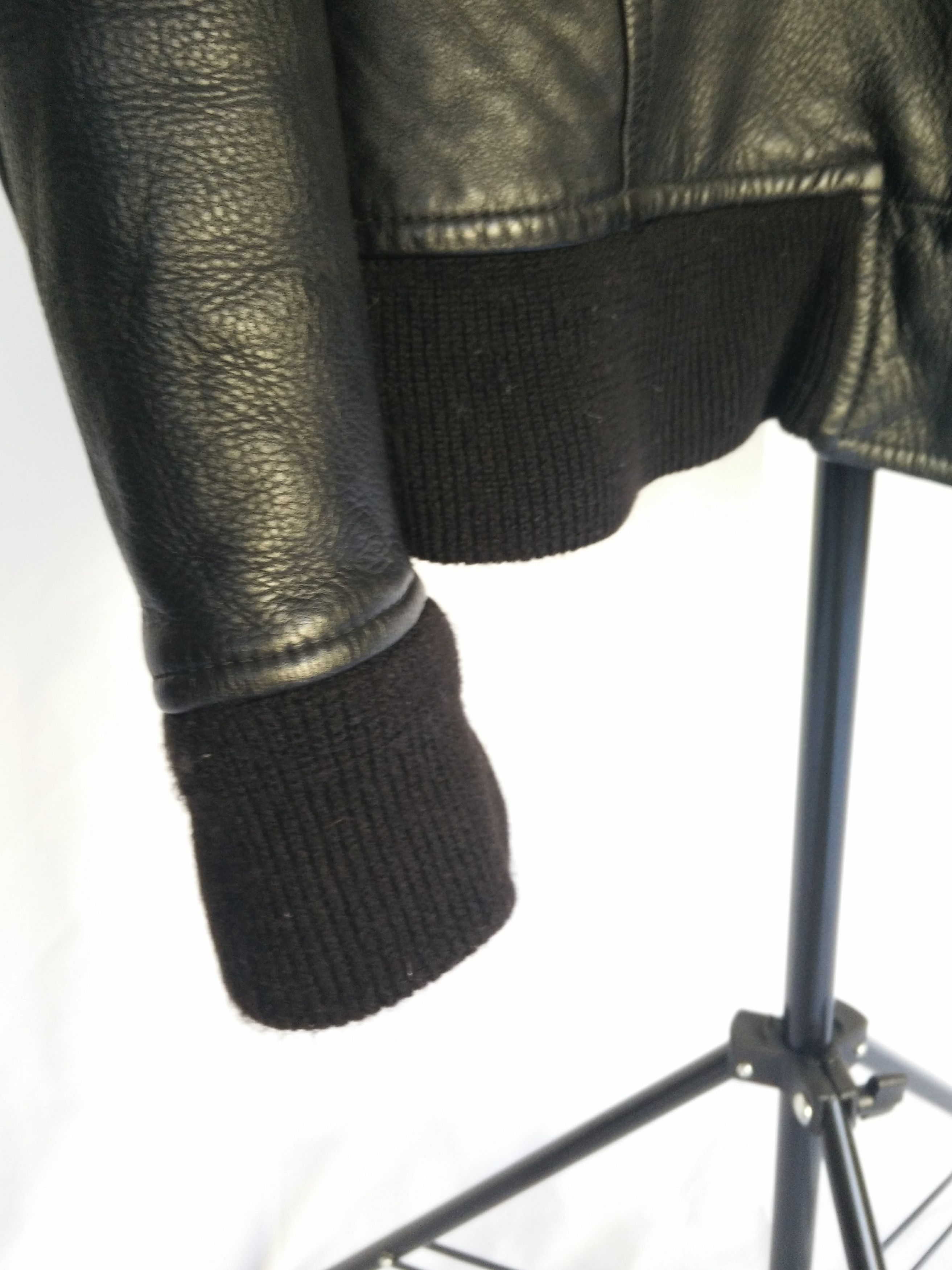 The Viridi-anne Silk-Lined Leather Bomber with Shearling Size US S / EU 44-46 / 1 - 6 Thumbnail