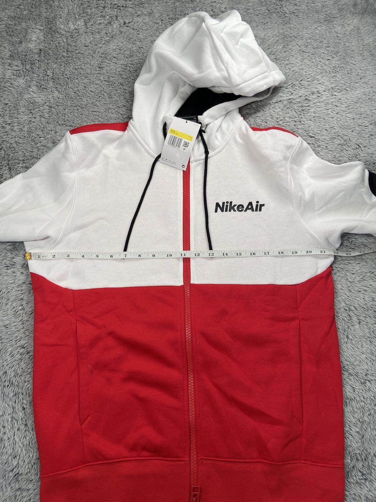 Nike Nike 'Air' Full-Zip Hoodie White Red Black Men Size