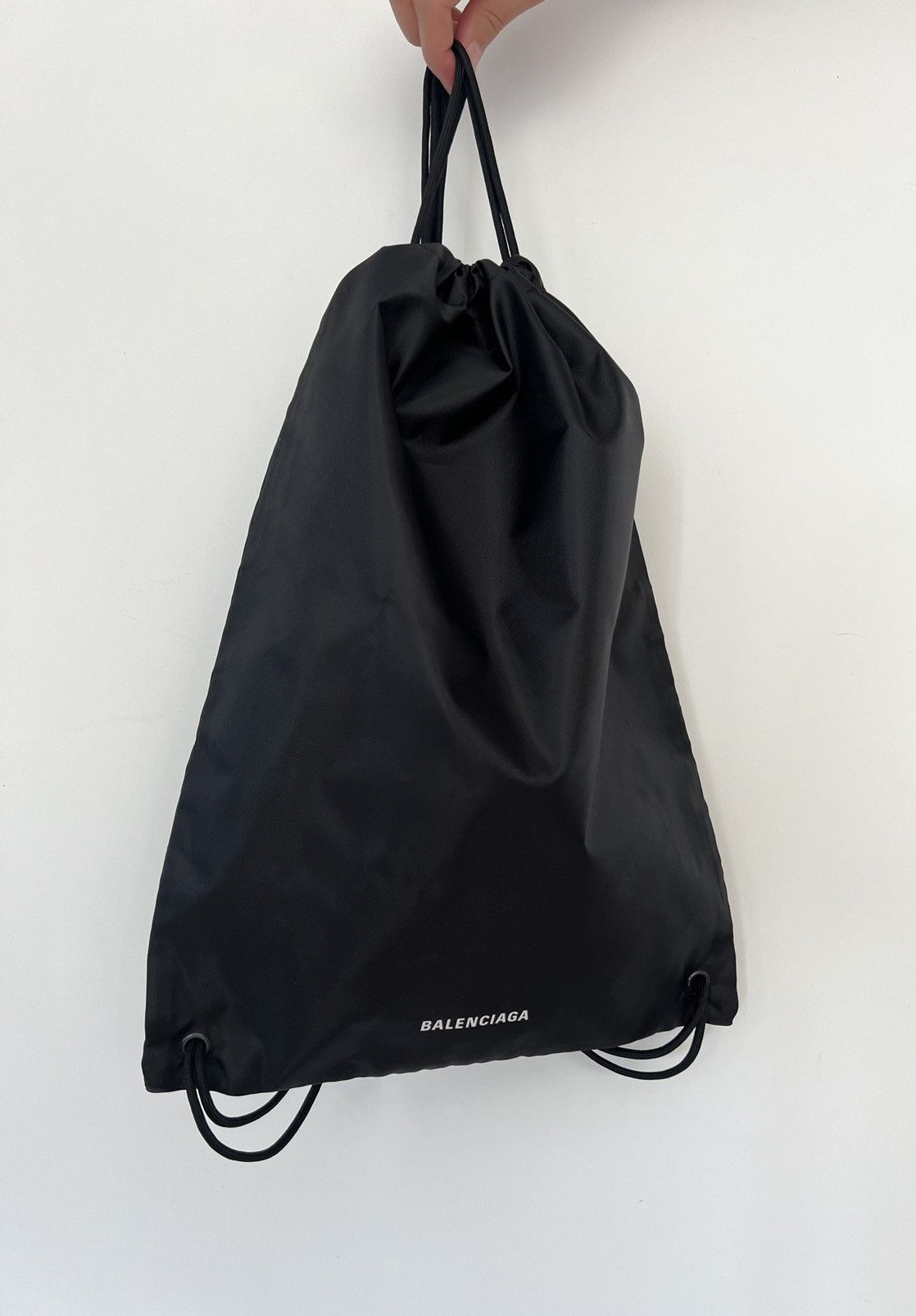 Balenciaga Nylon Drawstring Backpack Bag