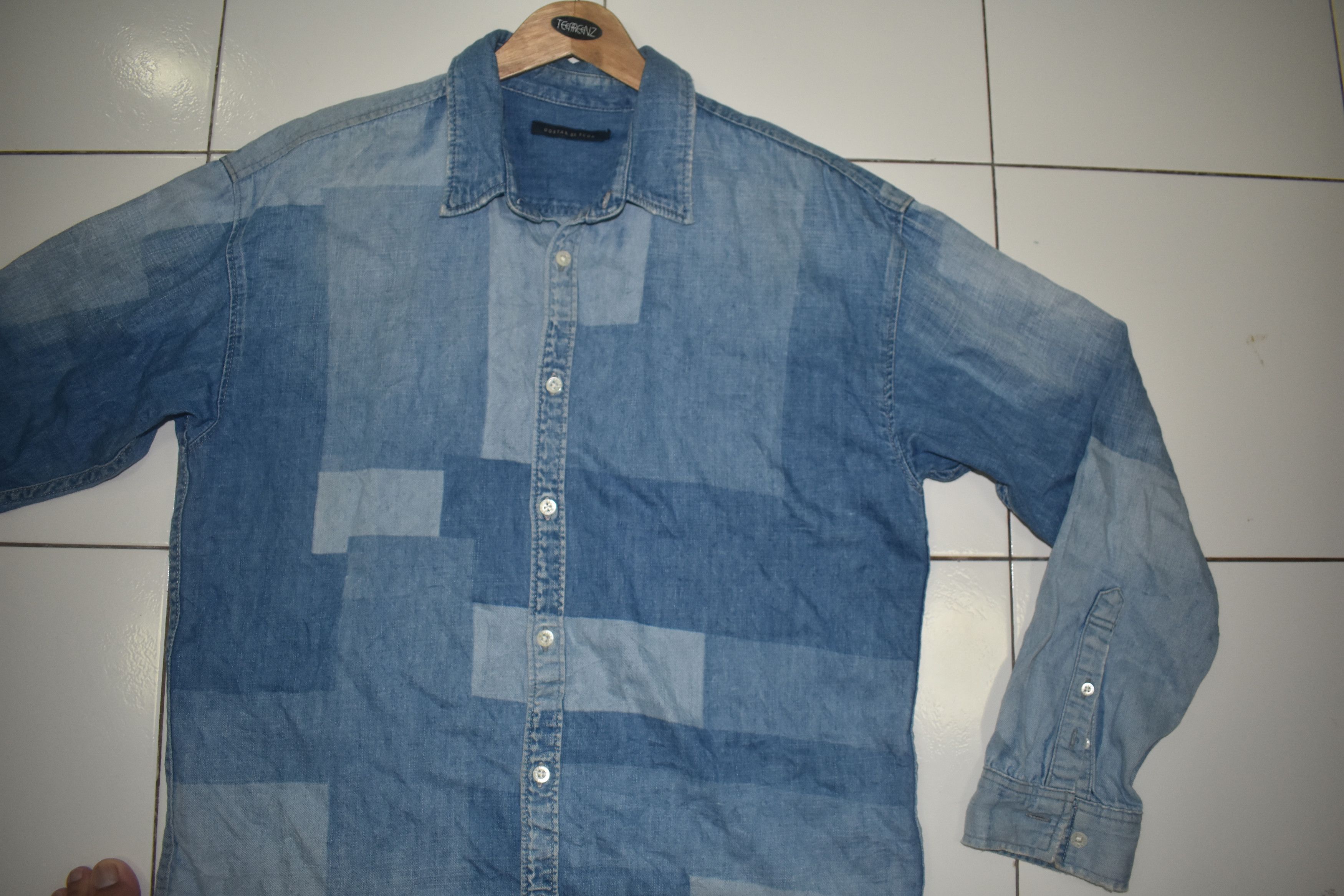 GOSTAR DE FUGA × Japanese Brand FUGA LAZER PATCHWORK DENIM SHIRT Size US L / EU 52-54 / 3 - 2 Thumbnail