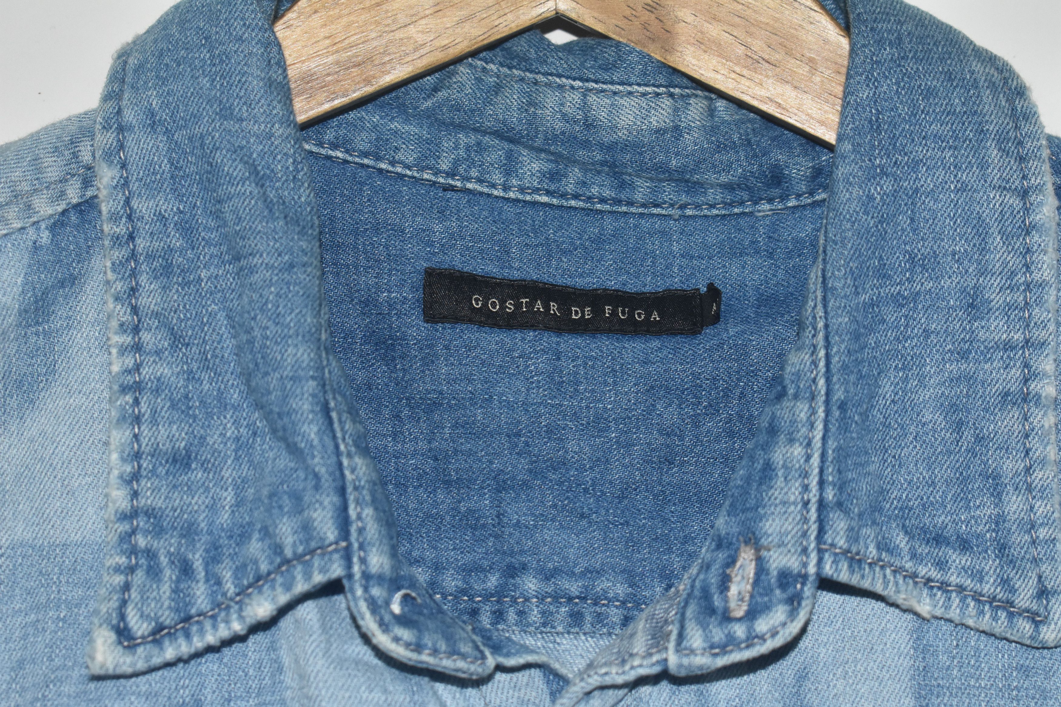 GOSTAR DE FUGA × Japanese Brand FUGA LAZER PATCHWORK DENIM SHIRT Size US L / EU 52-54 / 3 - 3 Thumbnail