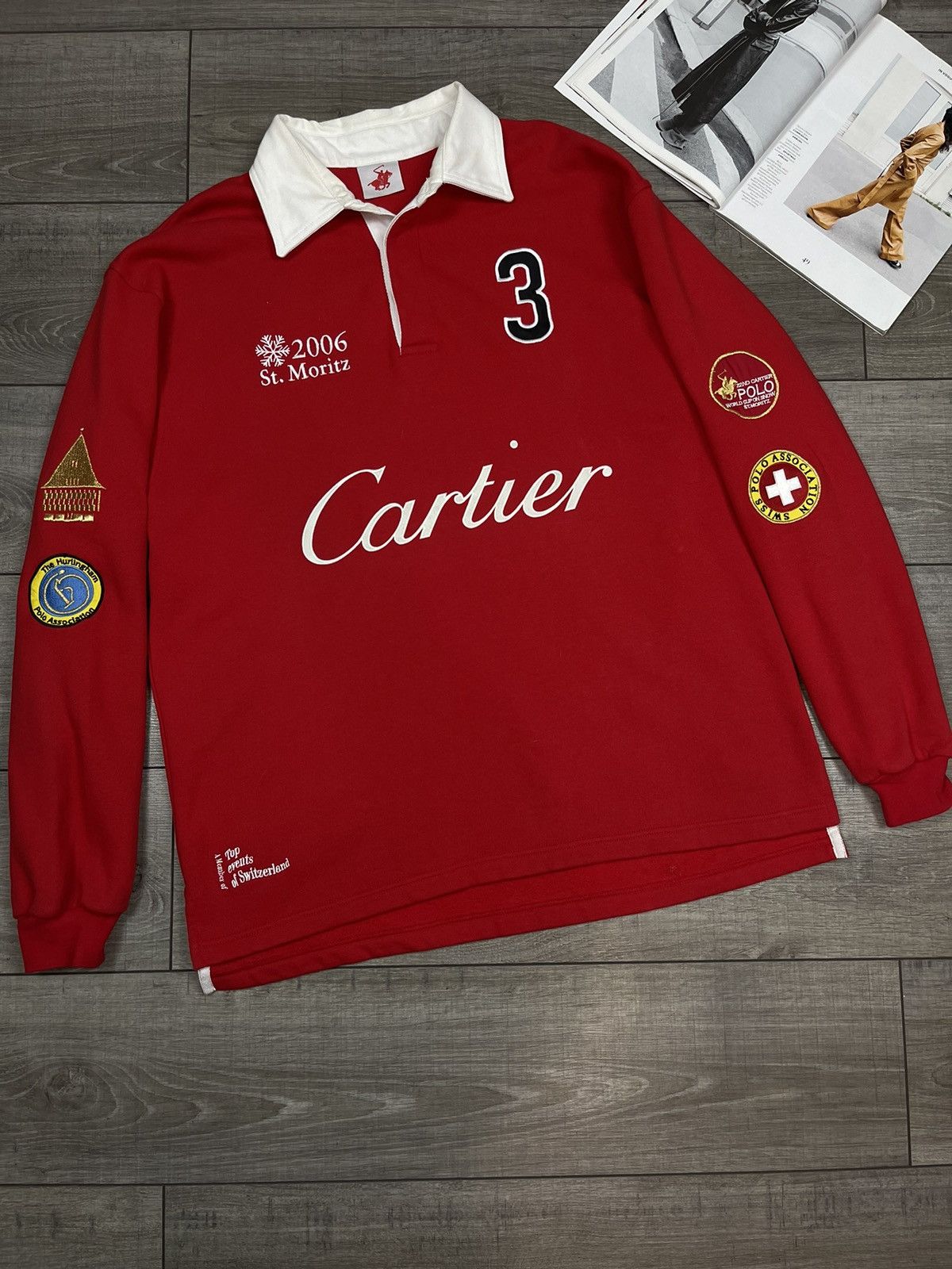 【レア】ヴィンテージ Cartier St.moritz Polo ポロシャツ Pre-owned Cartier X St Moritz Vintage Cartier St.moritz