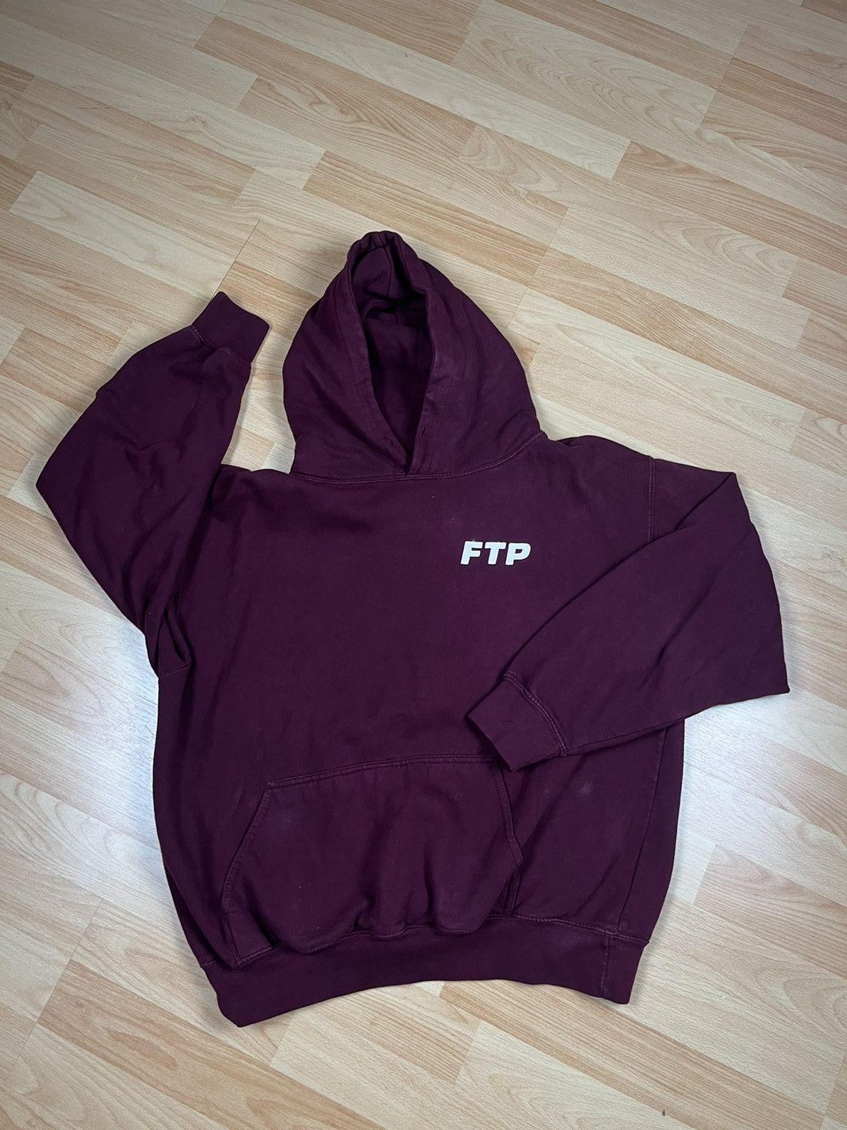 Fuck The Population FTP OG Logo Hoodie Burgundy 2006 Size US M / EU 48-50 / 2 - 1 Thumbnail