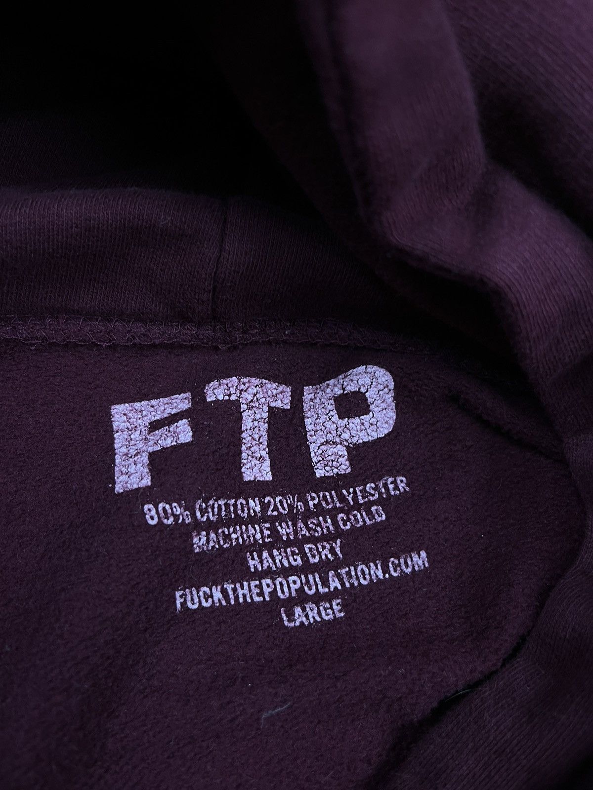 Fuck The Population FTP OG Logo Hoodie Burgundy 2006 Size US M / EU 48-50 / 2 - 5 Thumbnail