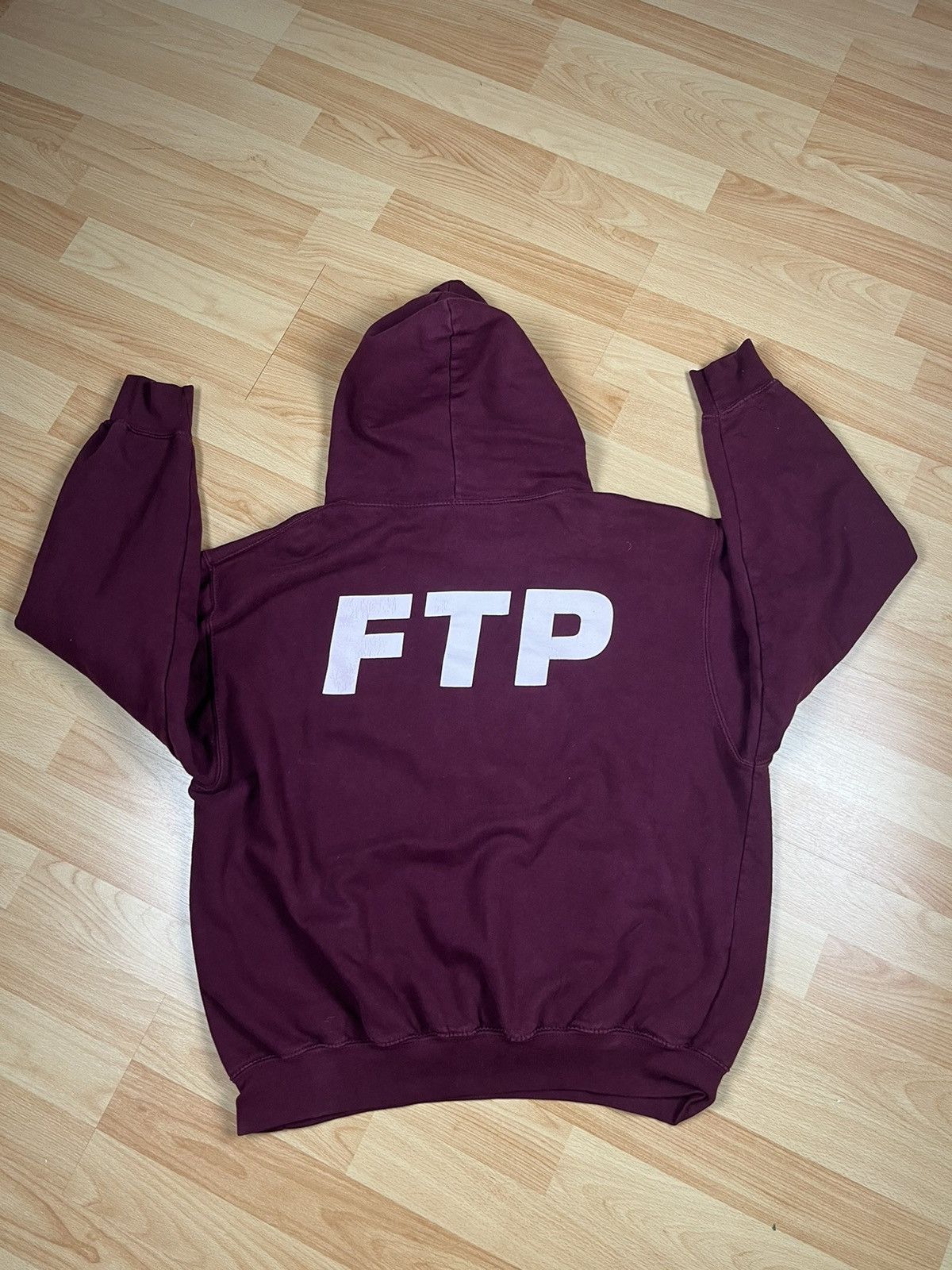 Fuck The Population FTP OG Logo Hoodie Burgundy 2006 Size US M / EU 48-50 / 2 - 2 Thumbnail
