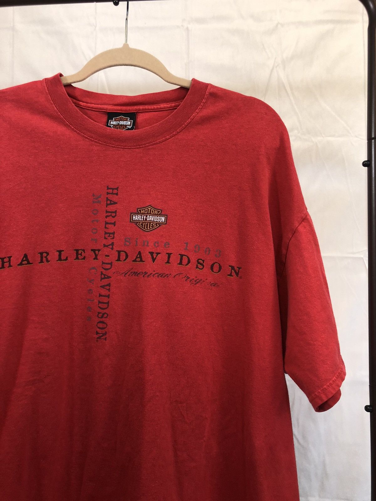 Harley Davidson Vintage Red Faded 2001 Oversized Tee Size US XXL / EU 58 / 5 - 2 Thumbnail