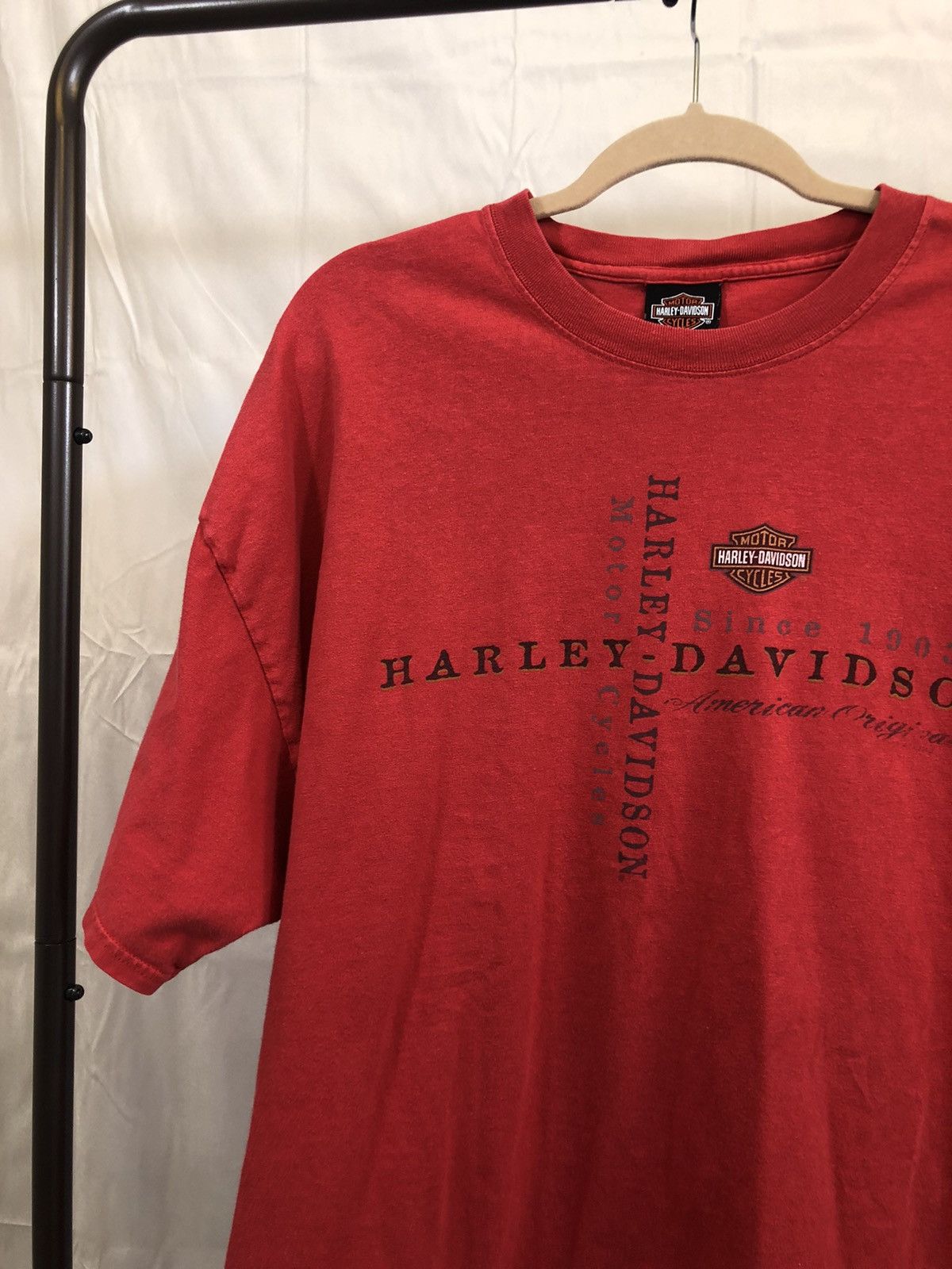 Harley Davidson Vintage Red Faded 2001 Oversized Tee Size US XXL / EU 58 / 5 - 6 Thumbnail