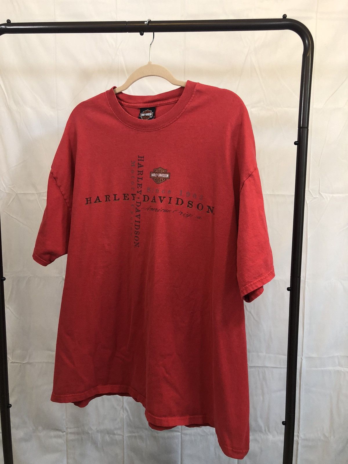 Harley Davidson Vintage Red Faded 2001 Oversized Tee Size US XXL / EU 58 / 5 - 3 Thumbnail