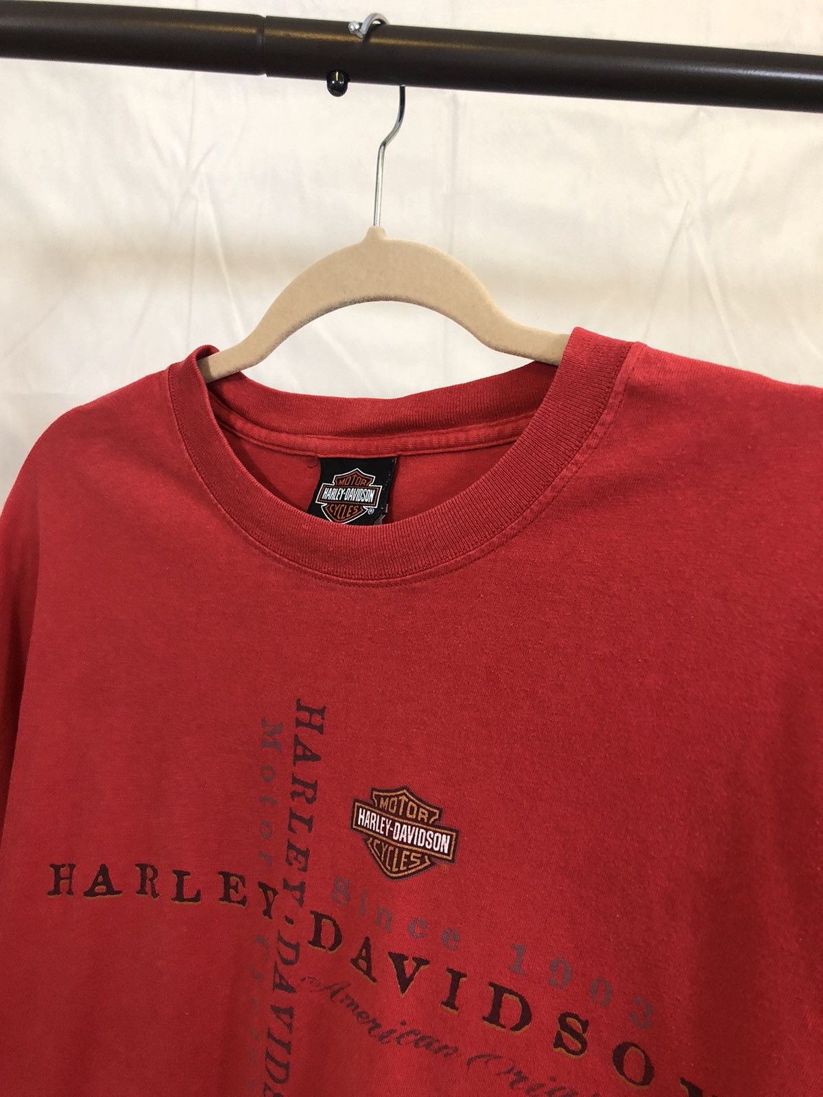 Harley Davidson Vintage Red Faded 2001 Oversized Tee Size US XXL / EU 58 / 5 - 4 Thumbnail