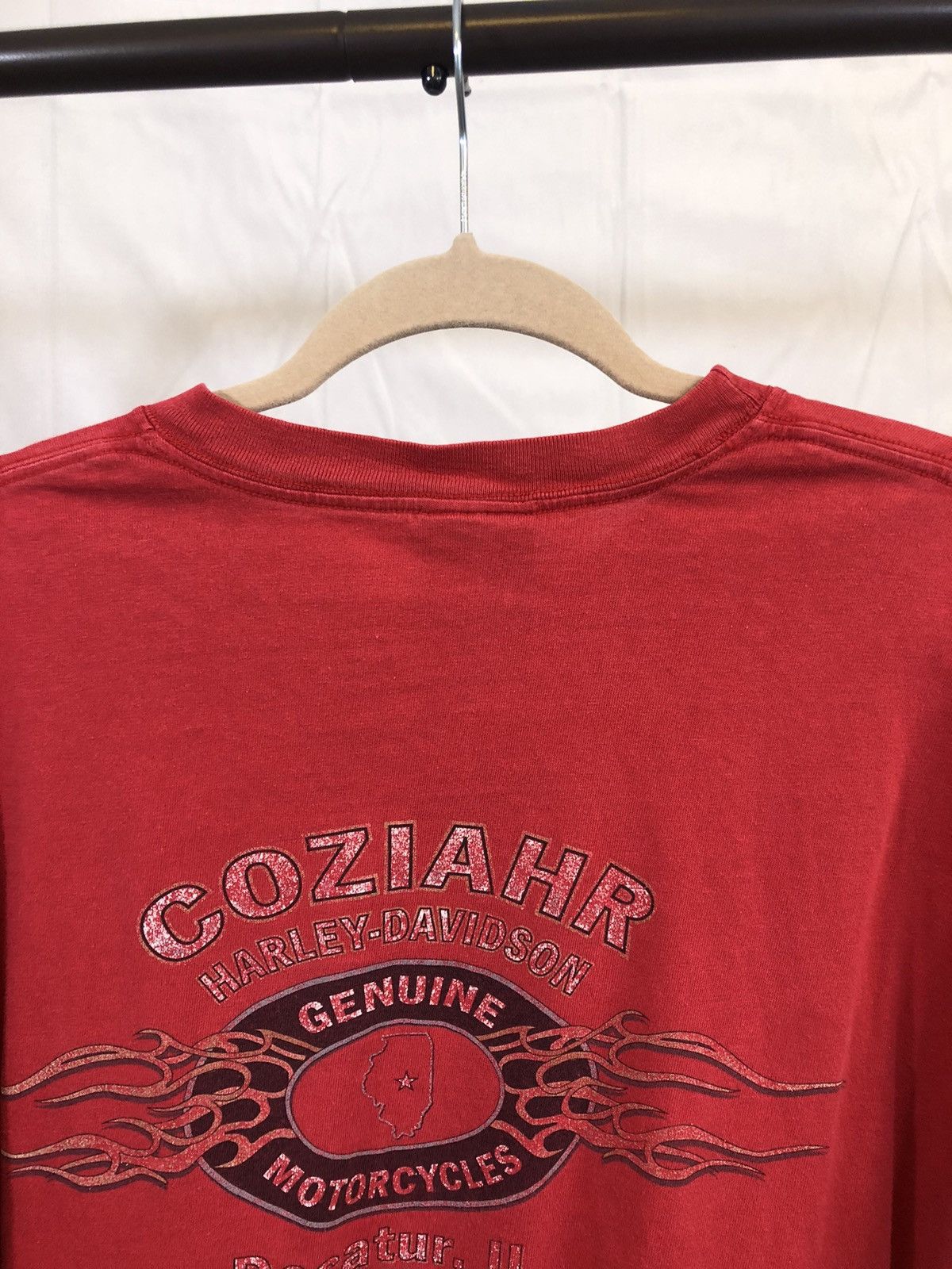 Harley Davidson Vintage Red Faded 2001 Oversized Tee Size US XXL / EU 58 / 5 - 9 Thumbnail