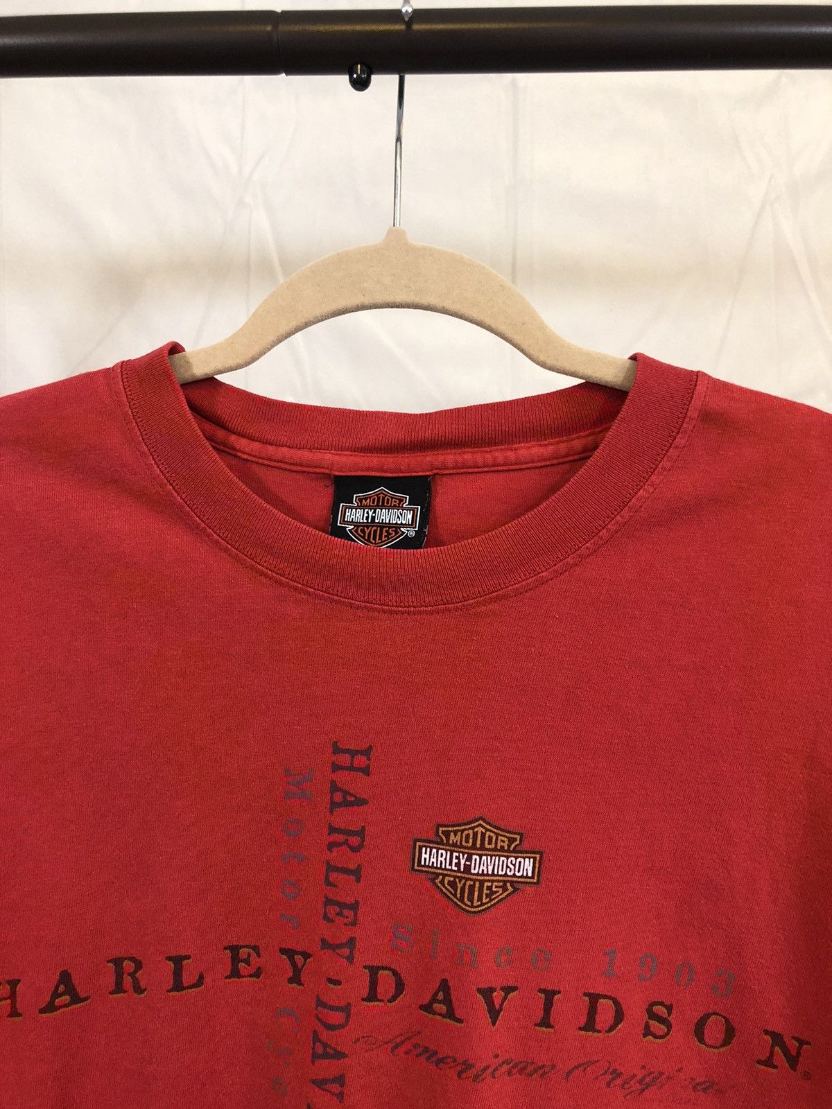 Harley Davidson Vintage Red Faded 2001 Oversized Tee Size US XXL / EU 58 / 5 - 8 Thumbnail
