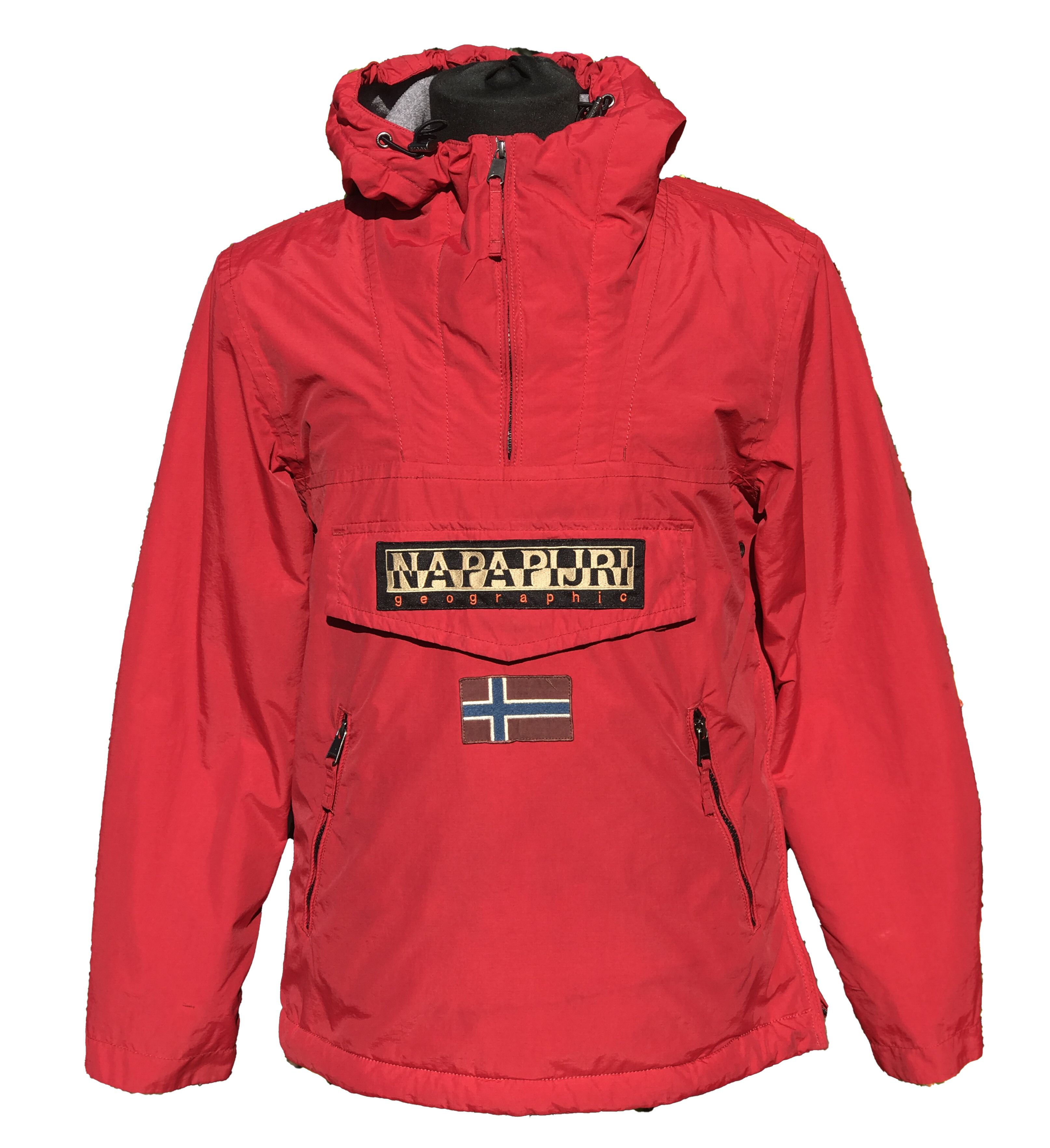 image of Napapijri Skidoo Taped Seams Jacket Windbreaker Size S 44 in Cherry Red, Men's