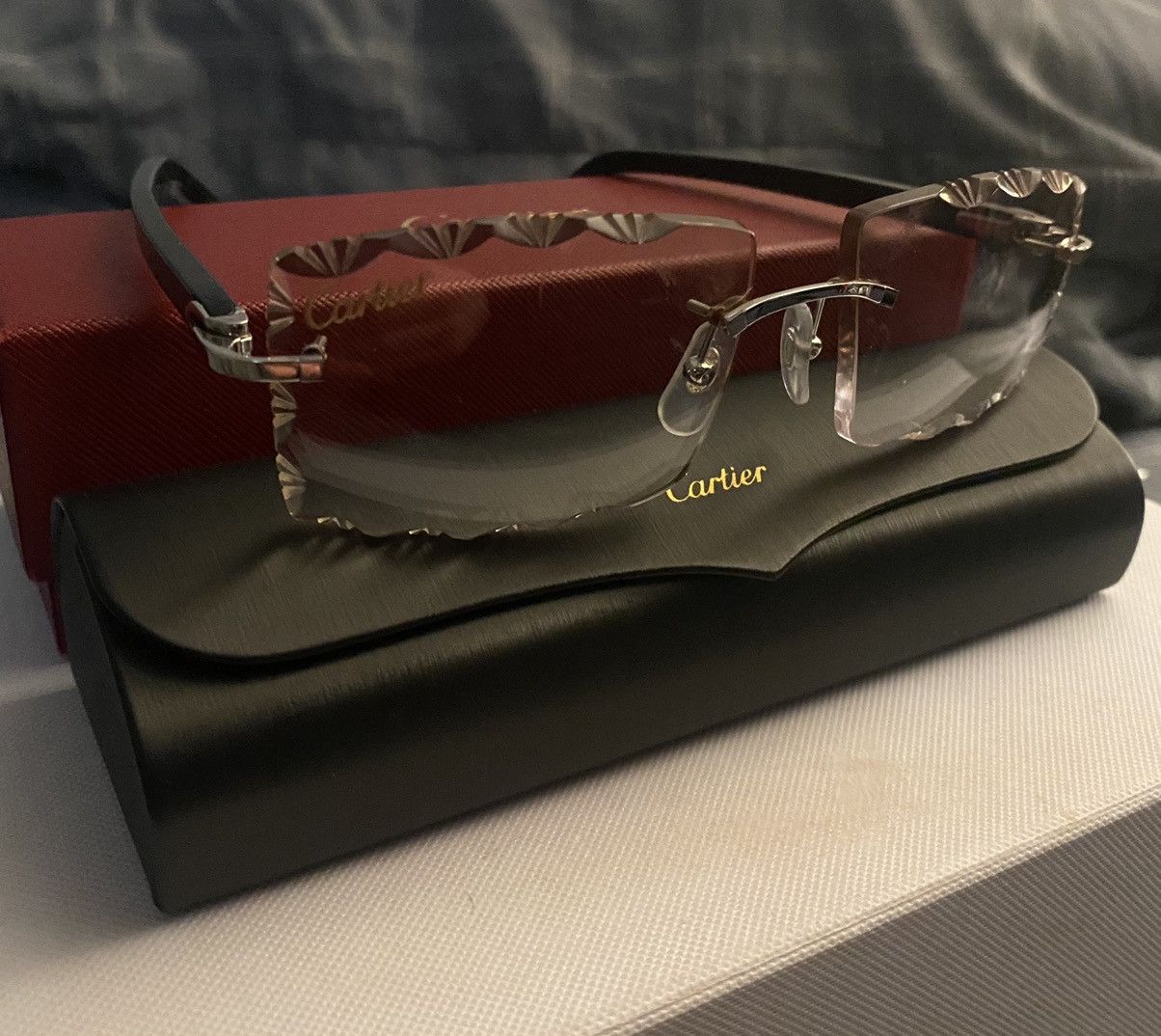Chrome hearts “gnarlin” crystal frame demo lenses