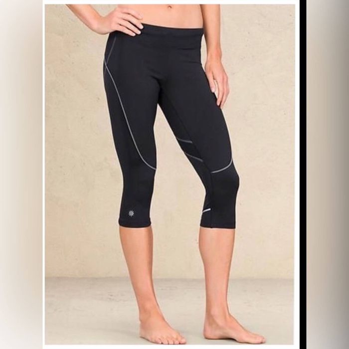 Other Athleta Quick Step Capri Athletic Leggings Black and Purple Grailed